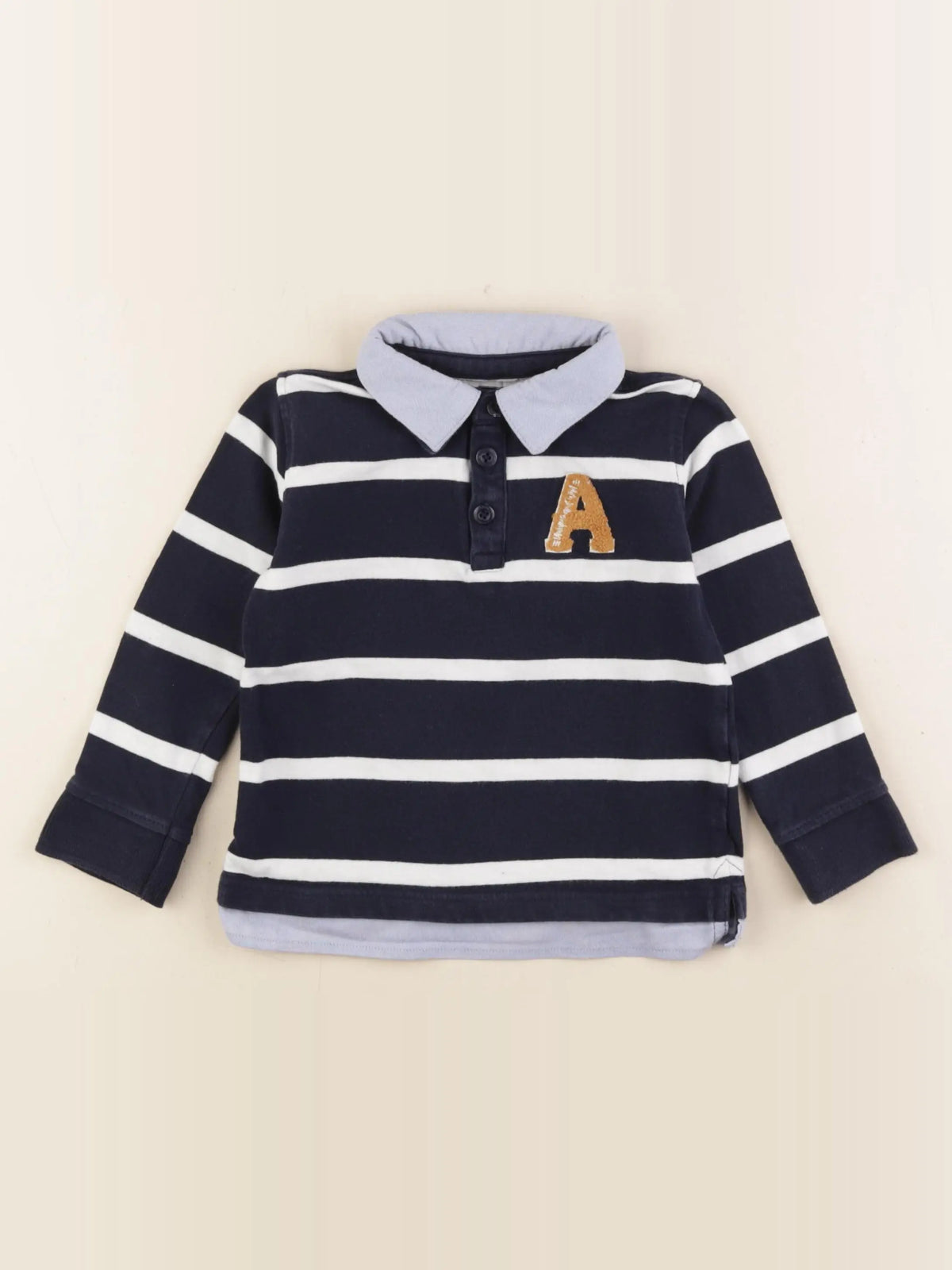 Vertbaudet - polo bleu - 4 ans