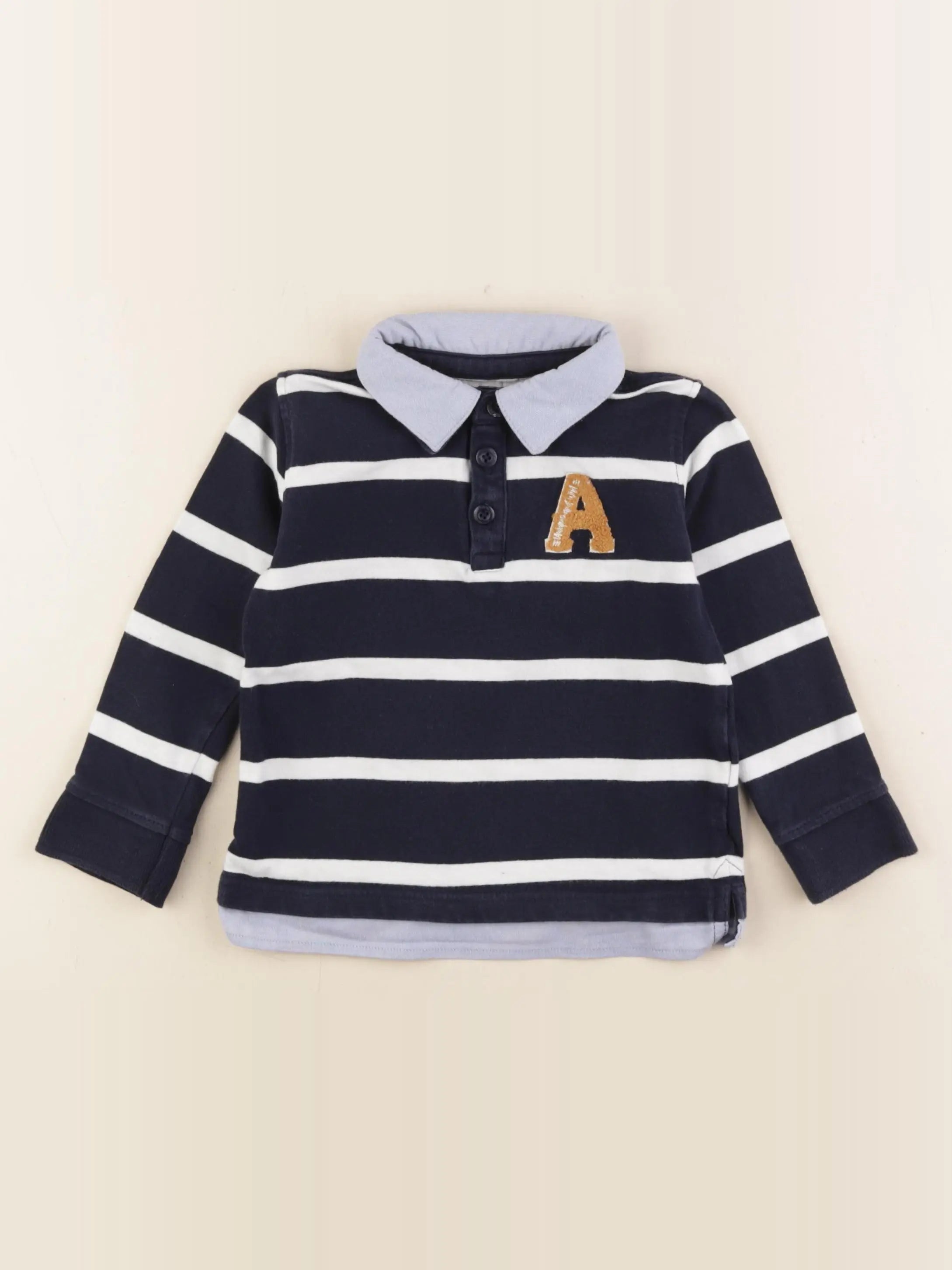 Vertbaudet - polo bleu - 4 ans