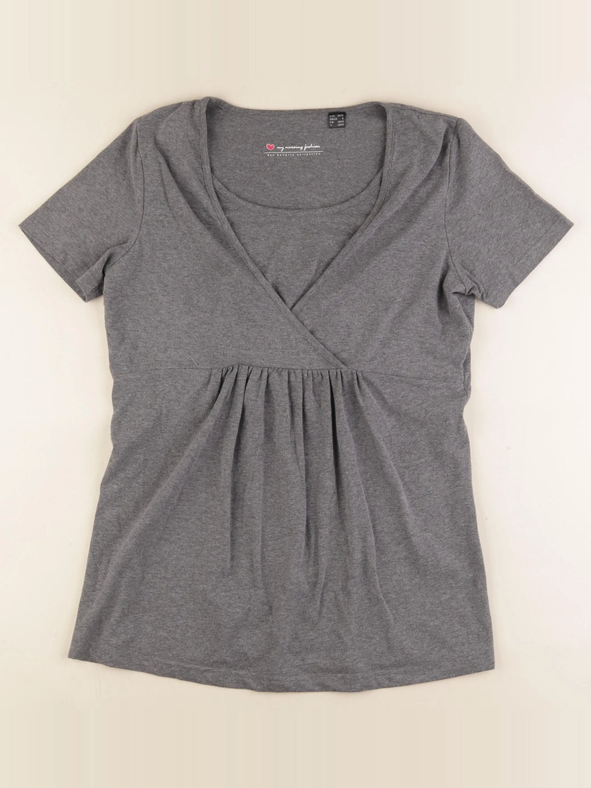 Bonprix - tee-shirt grossesse gris - 36 à 38