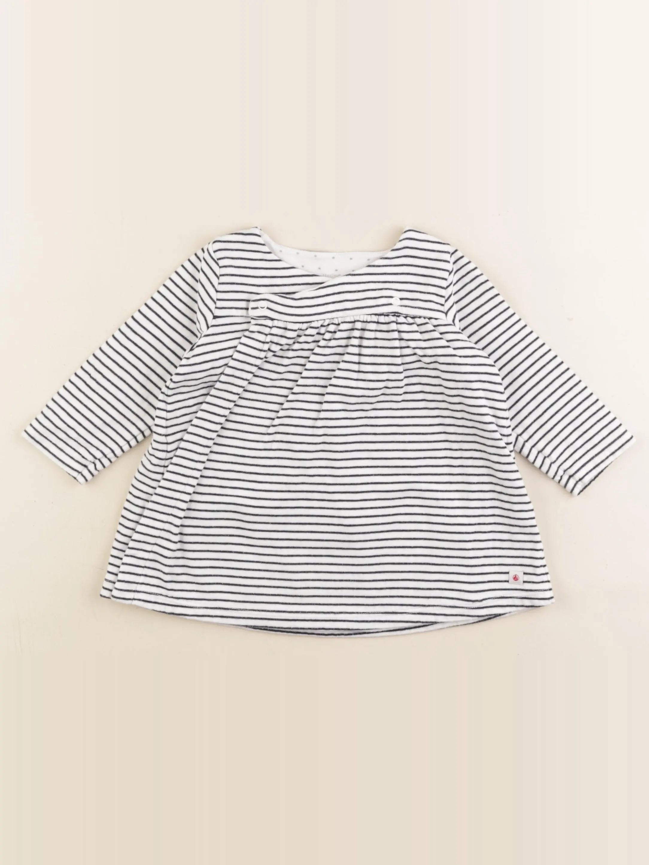 Petit Bateau - robe bleu - 12 mois