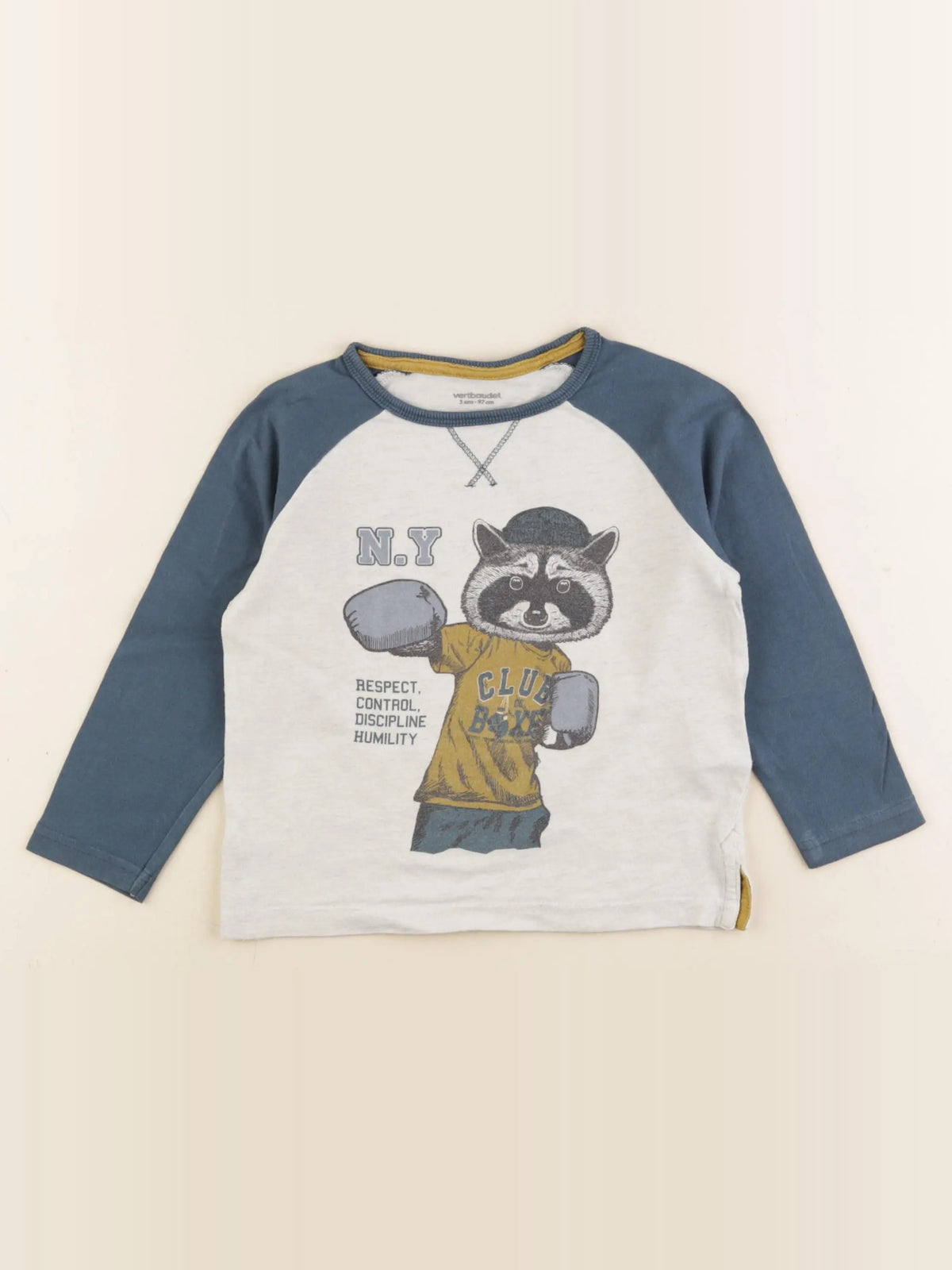 Vertbaudet - tee-shirt bleu - 3 ans