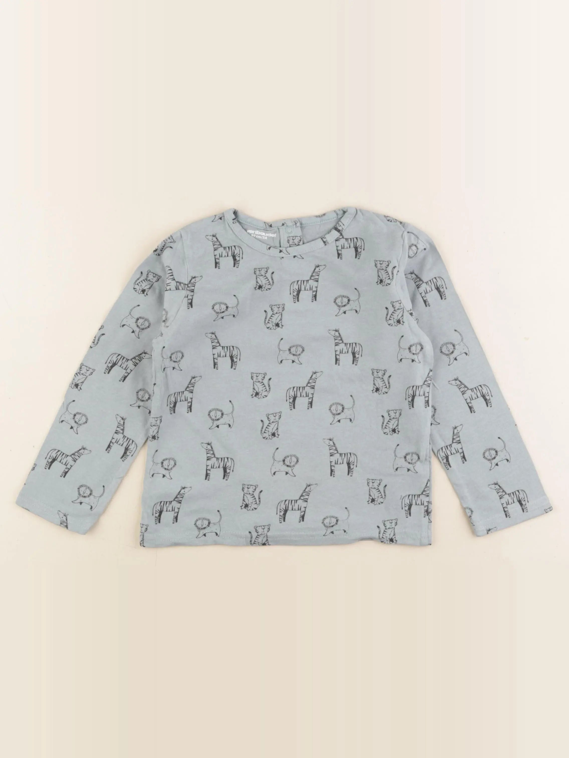 Vertbaudet - tee-shirt bleu - 3 ans