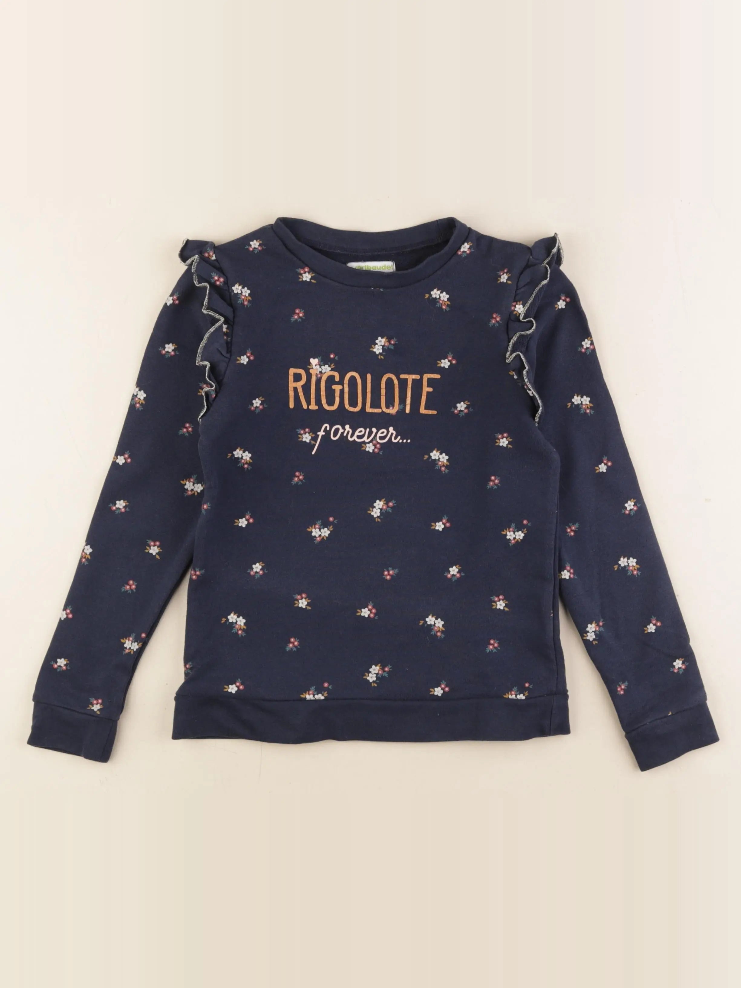 Vertbaudet - sweat bleu - 8 ans