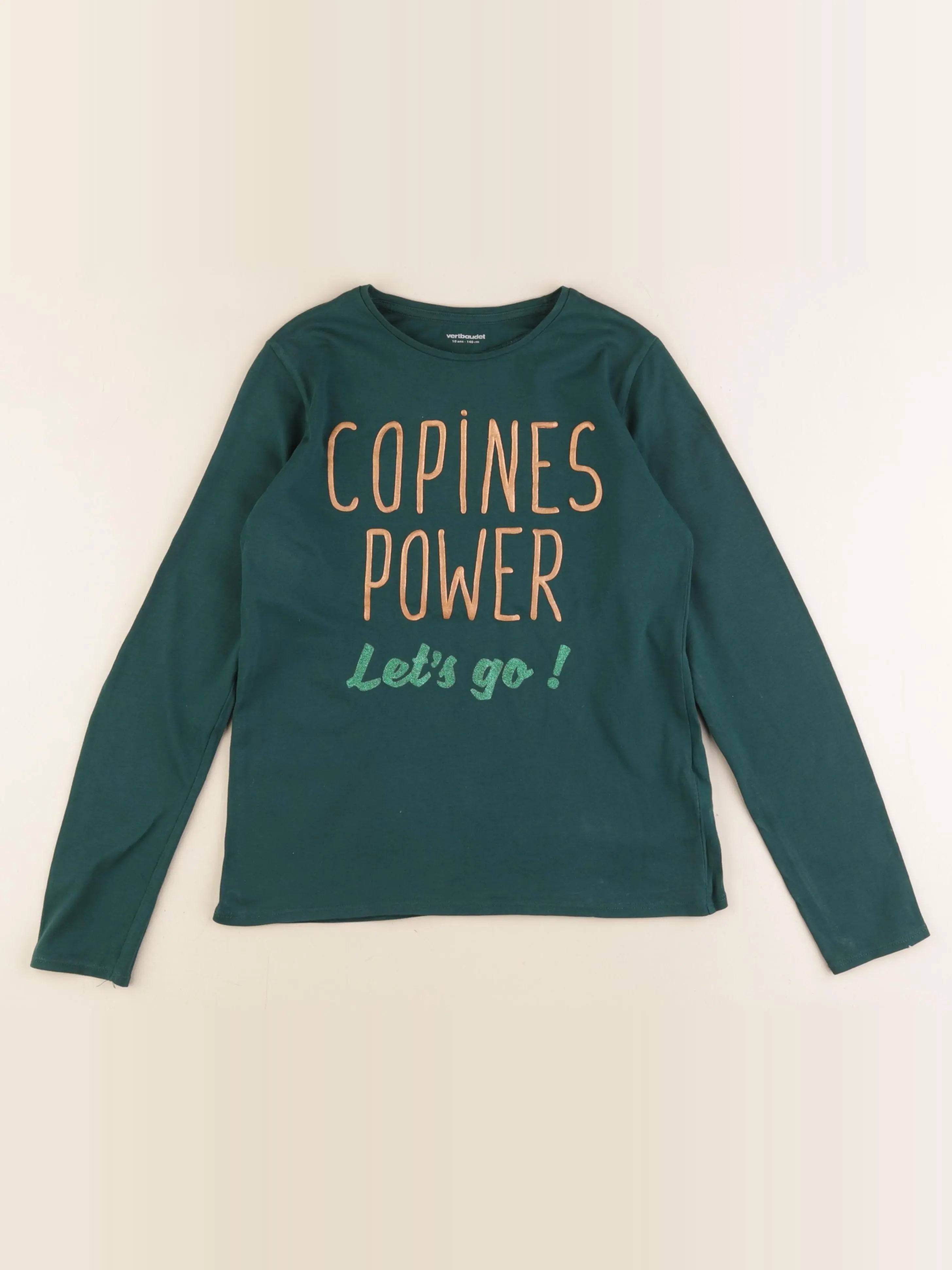 Vertbaudet - tee-shirt vert - 10 ans