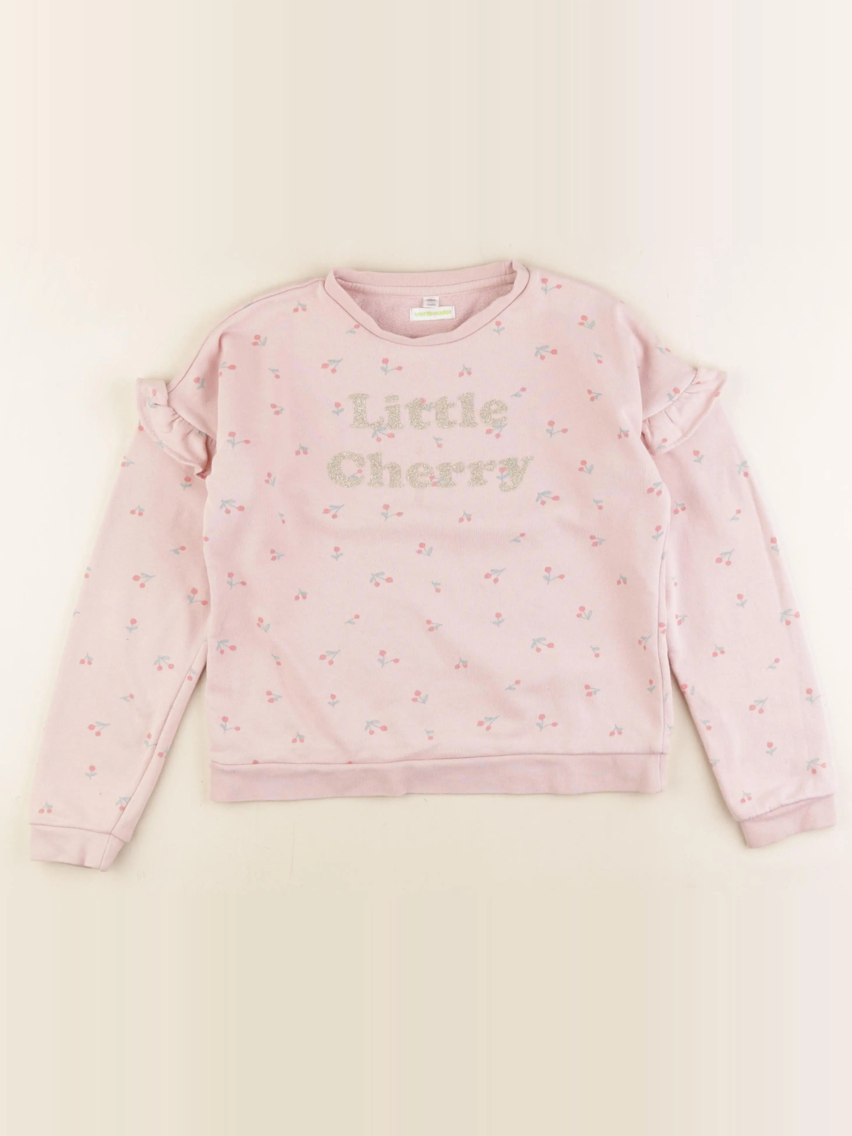 Vertbaudet - sweat rose - 10 ans