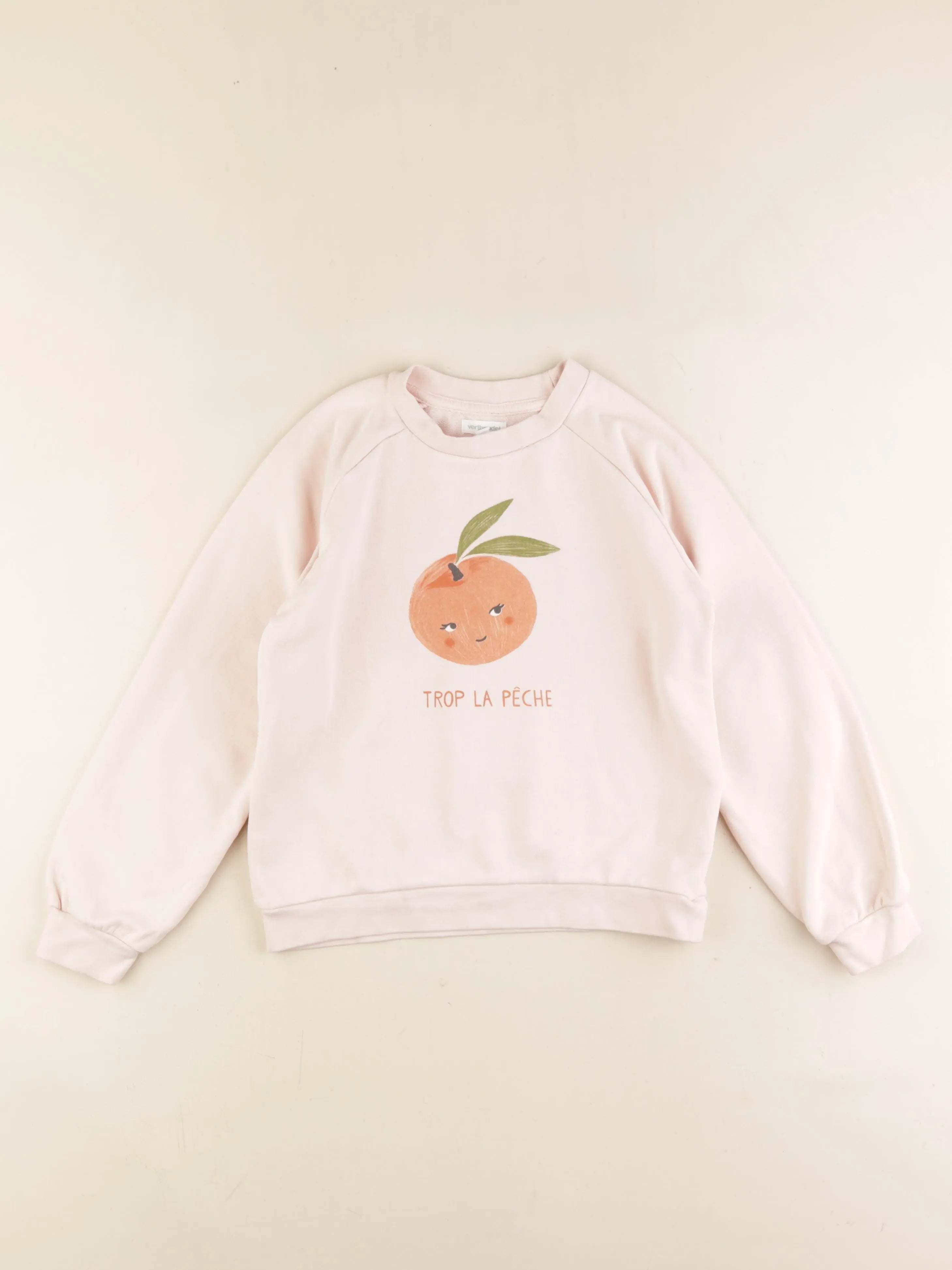 Vertbaudet - sweat rose - 8 ans