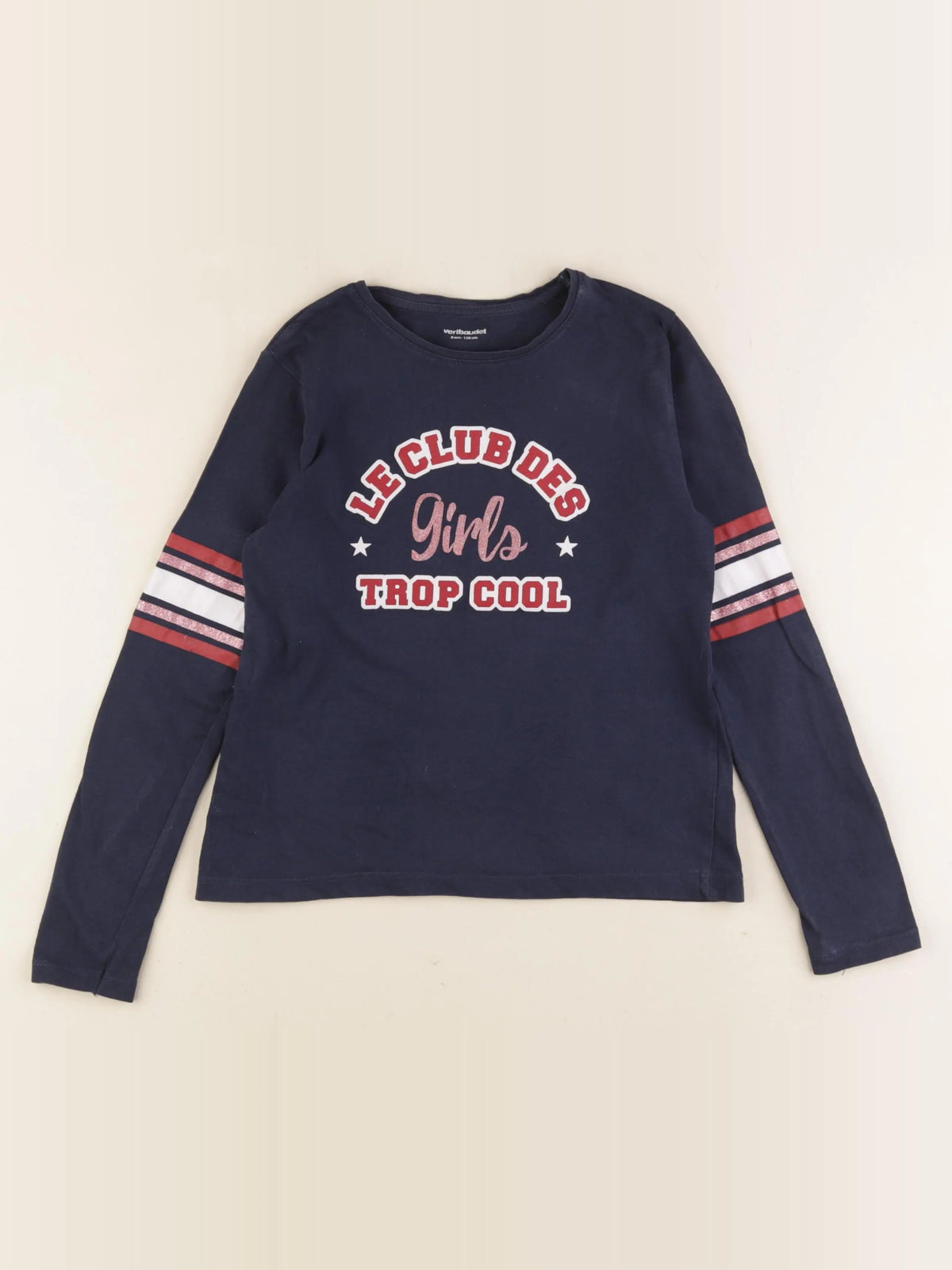 Vertbaudet - tee-shirt bleu - 8 ans