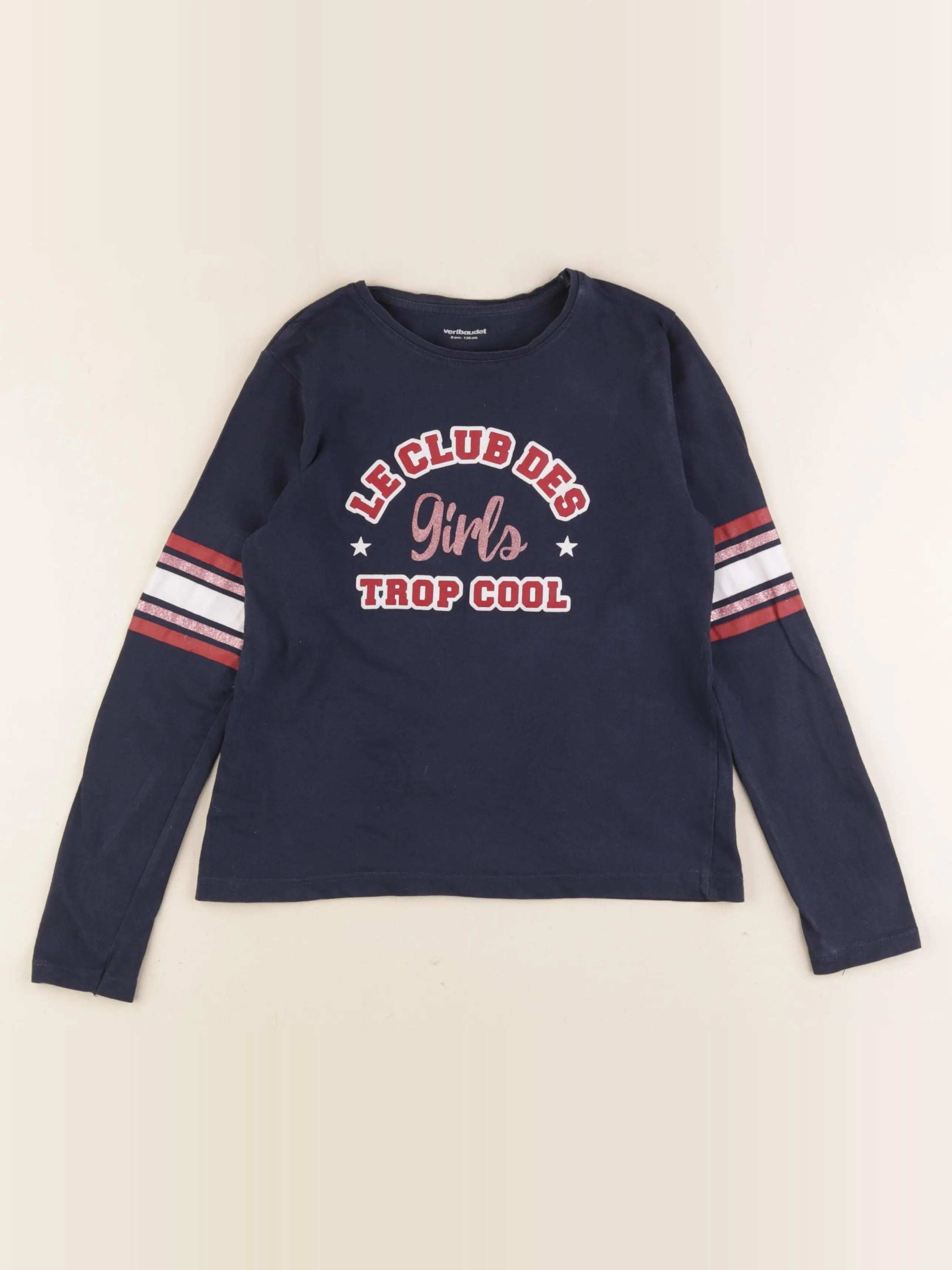 Vertbaudet - tee-shirt bleu - 8 ans