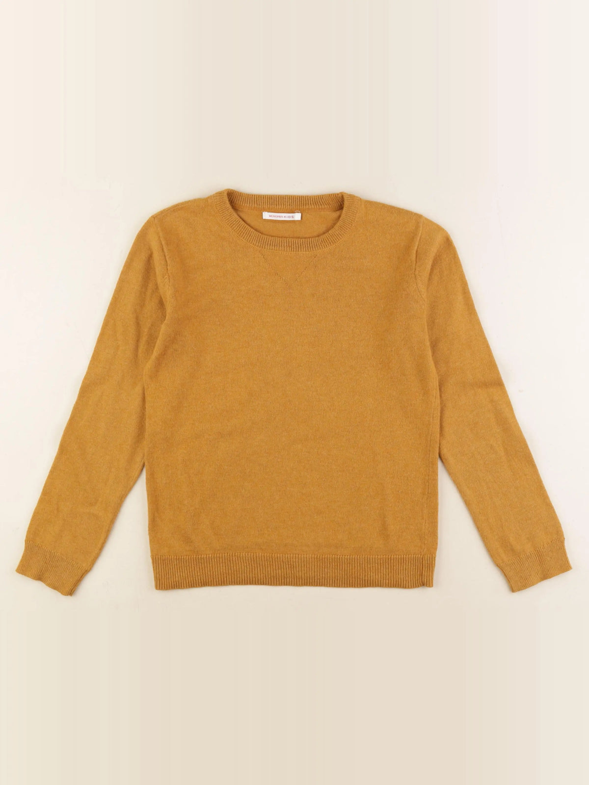 Monoprix - pull orange - 8 ans