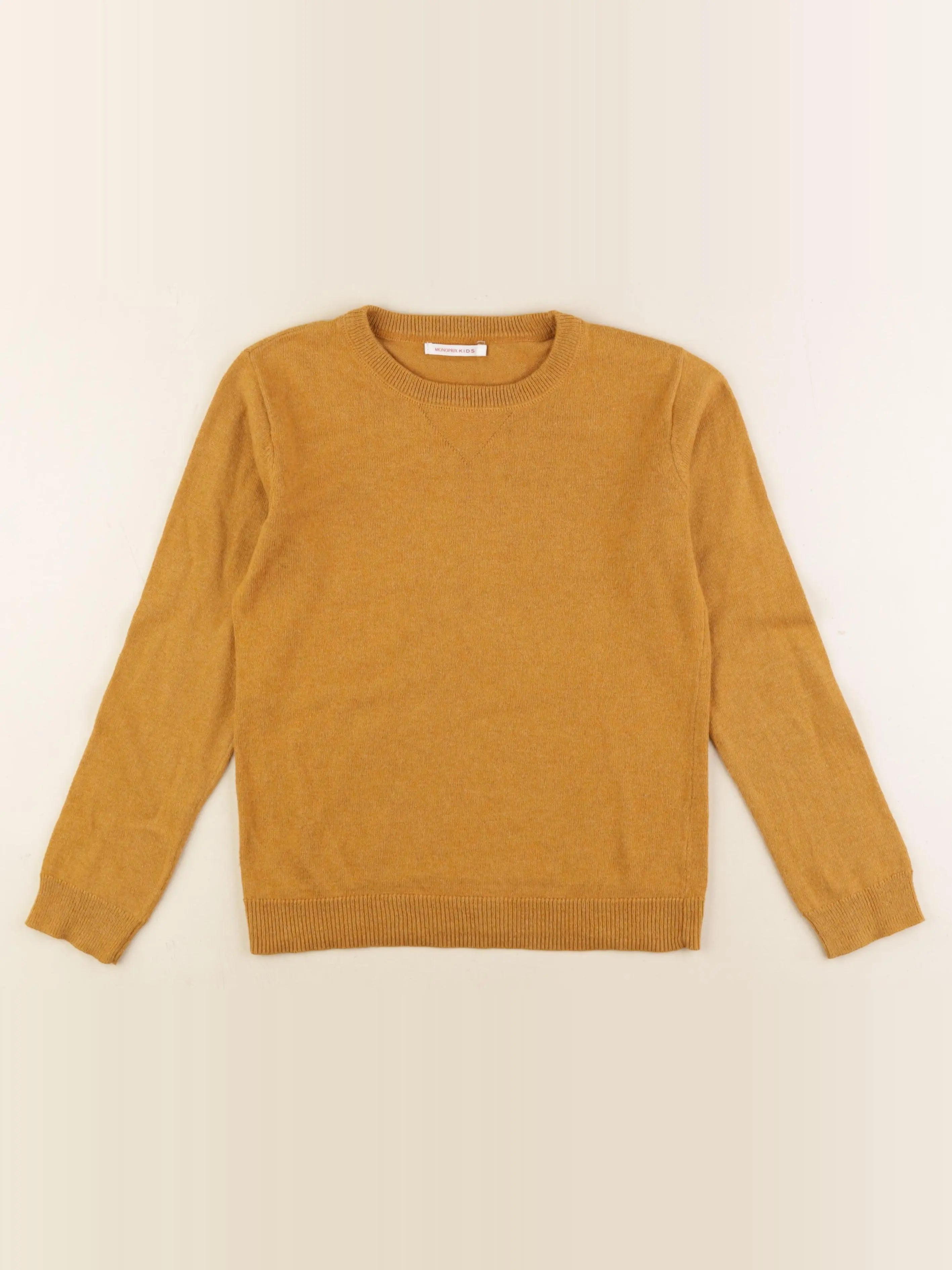 Monoprix - pull orange - 8 ans