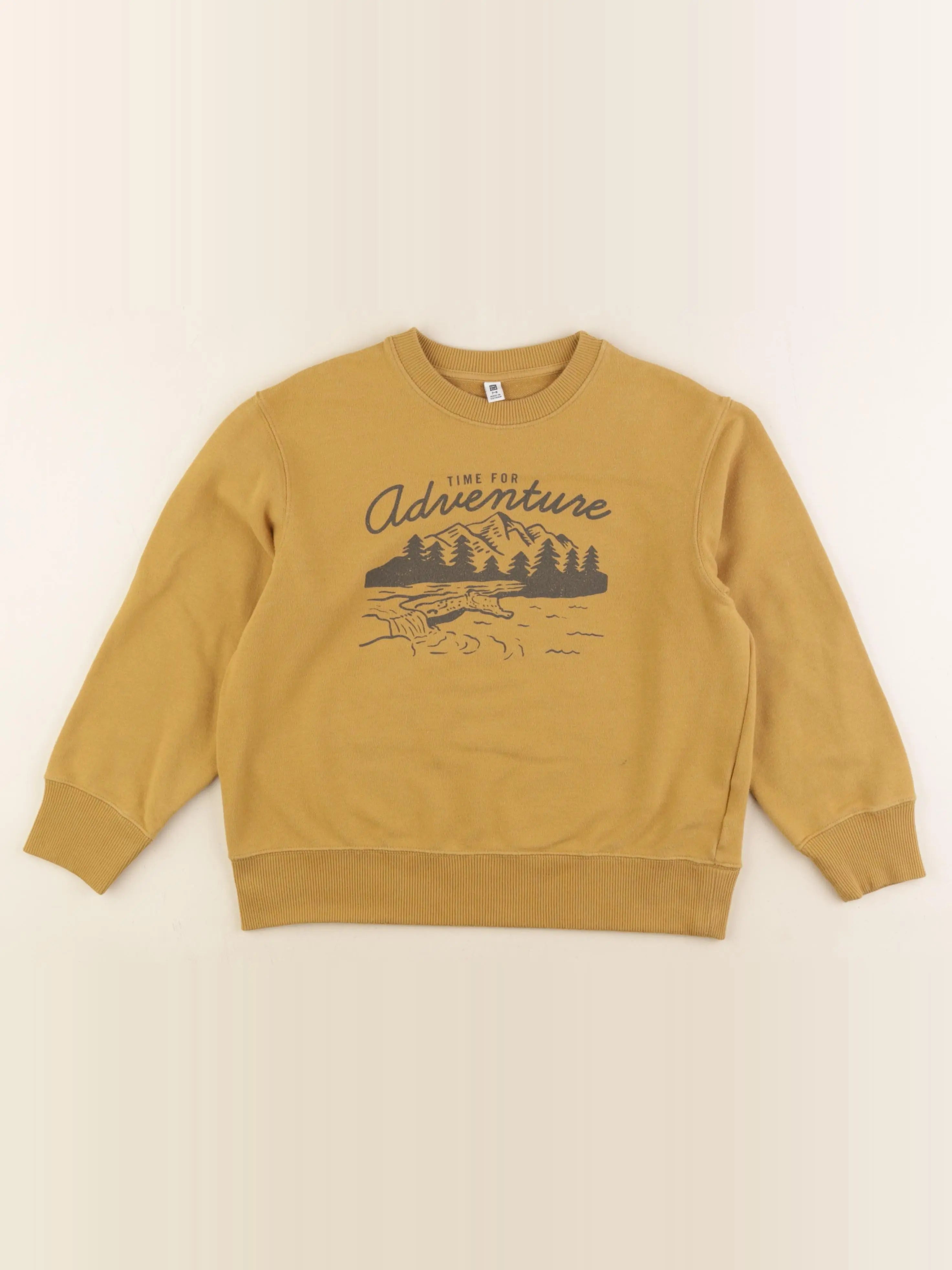 Uniqlo - sweat jaune - 7/8 ans