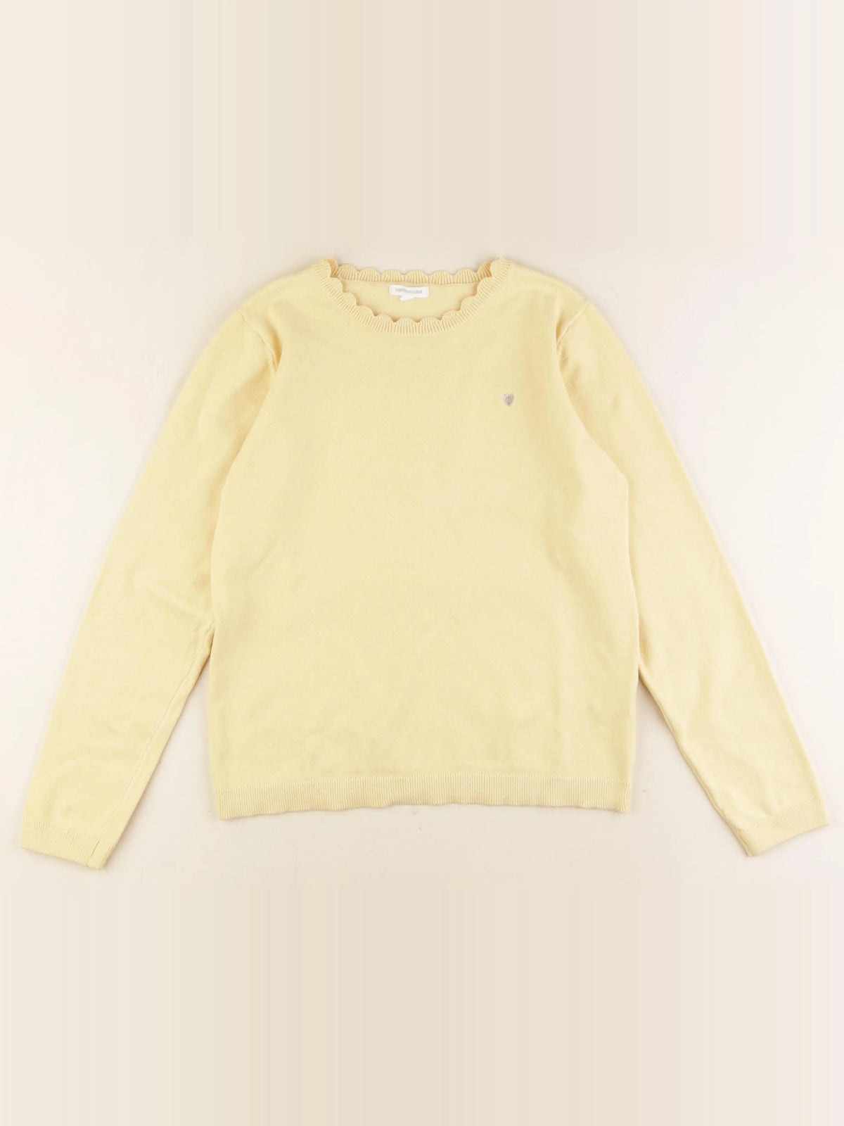 Vertbaudet - pull jaune - 12 ans