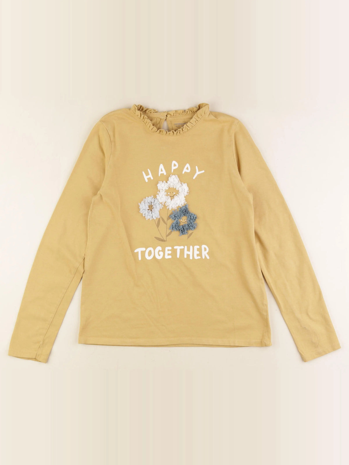 Vertbaudet - tee-shirt jaune - 12 ans