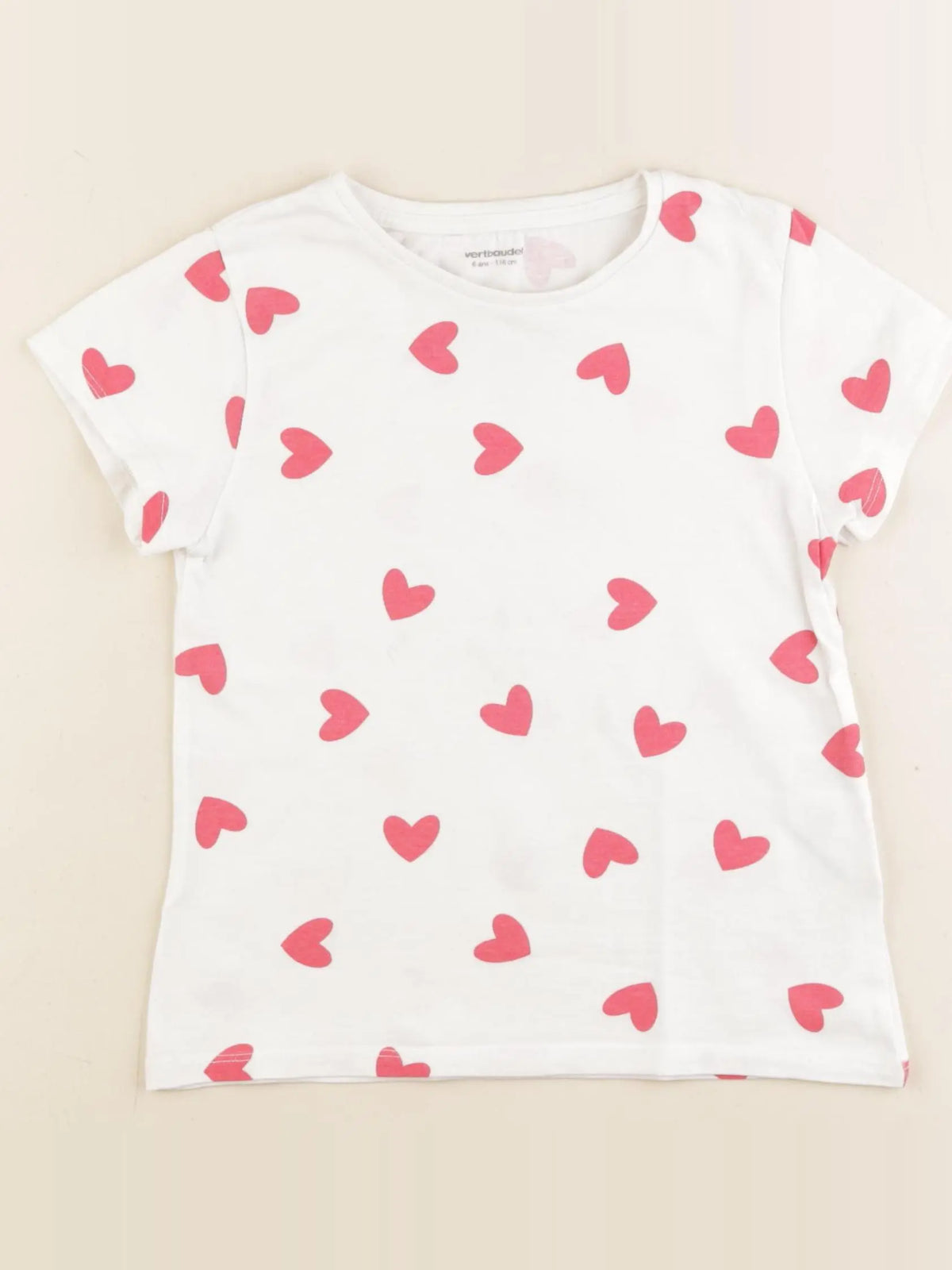 Vertbaudet - tee-shirt blanc - 6 ans