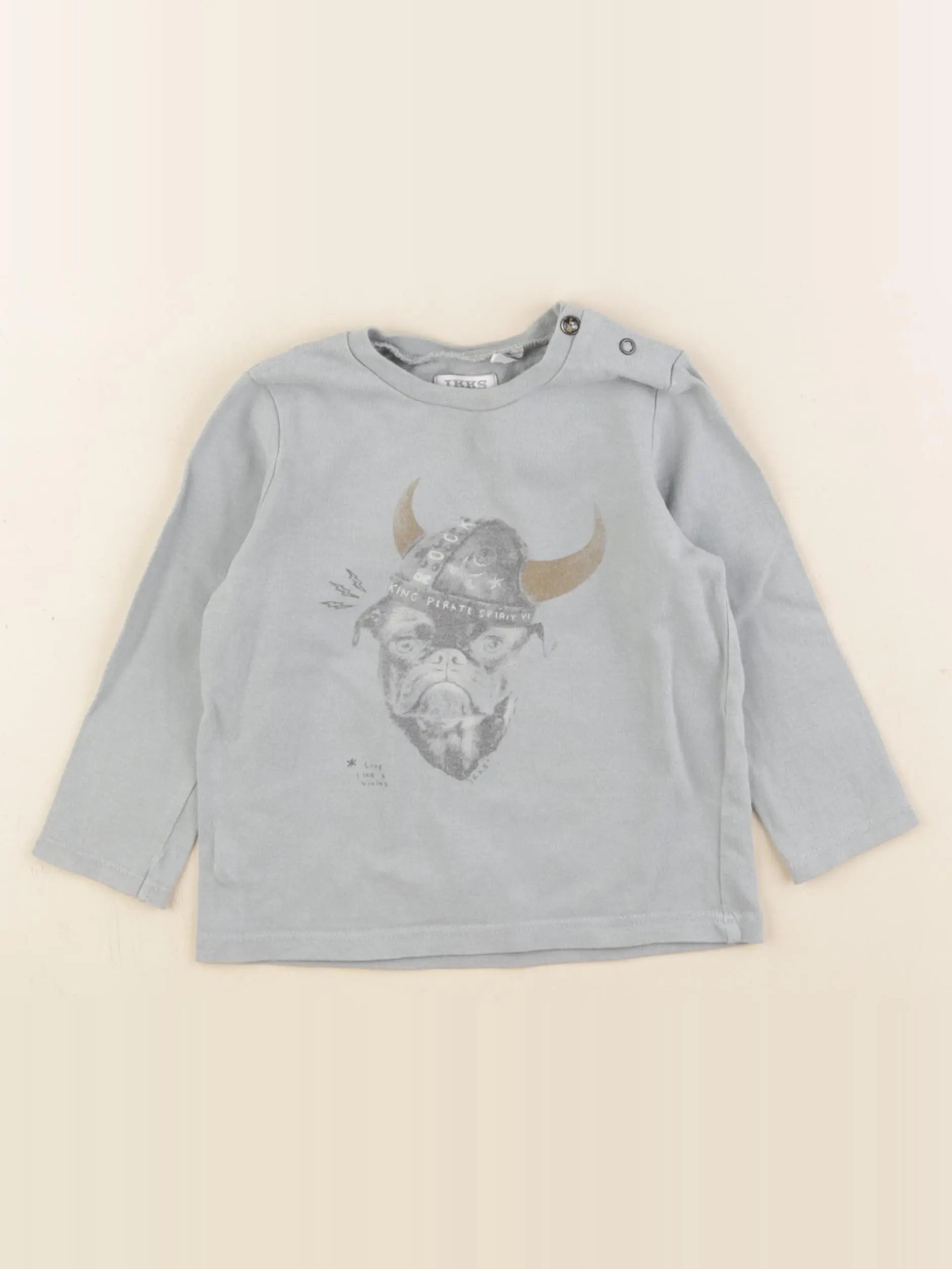 IKKS - tee-shirt bleu - 18 mois