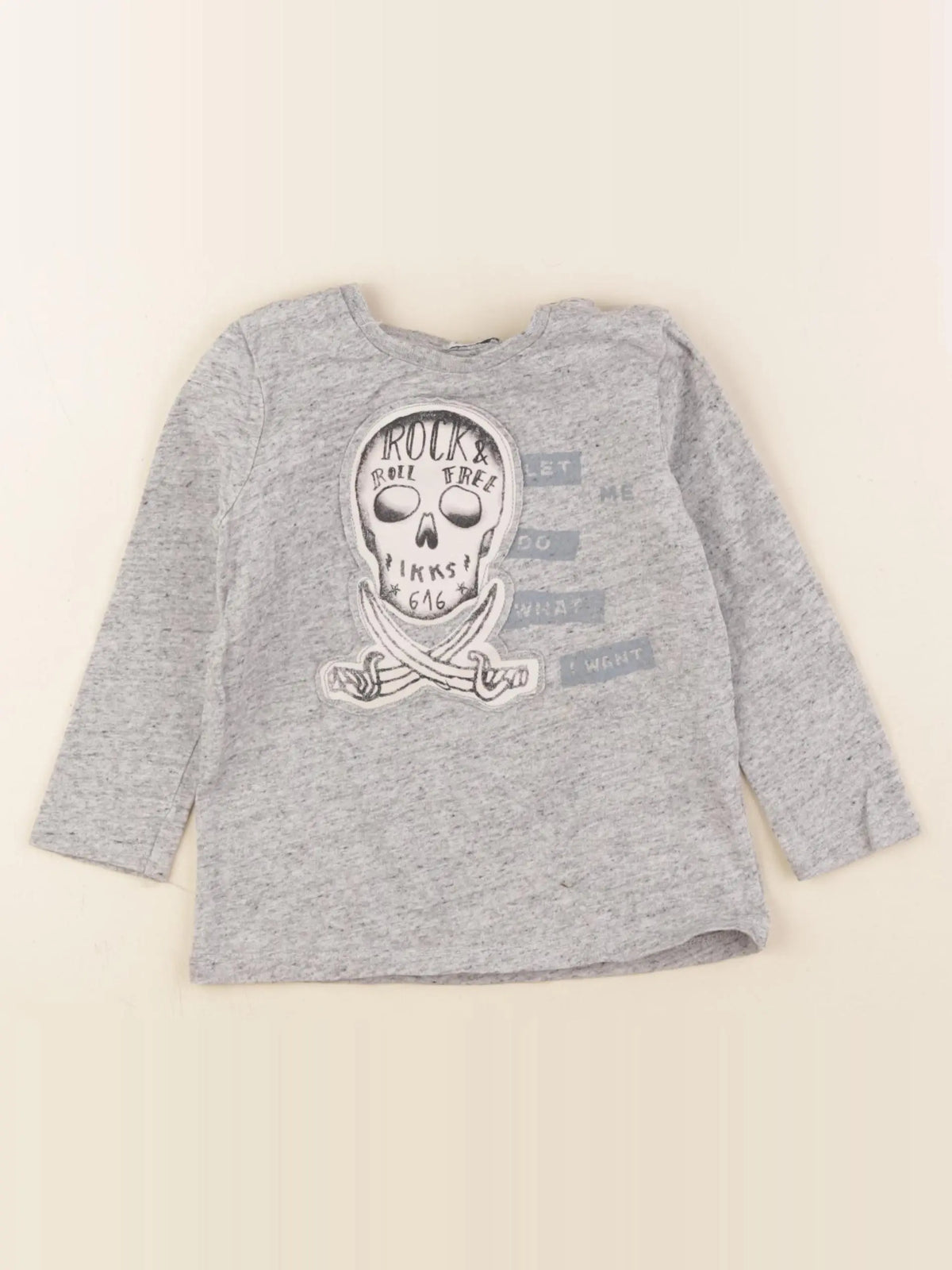 IKKS - tee-shirt gris - 2 ans