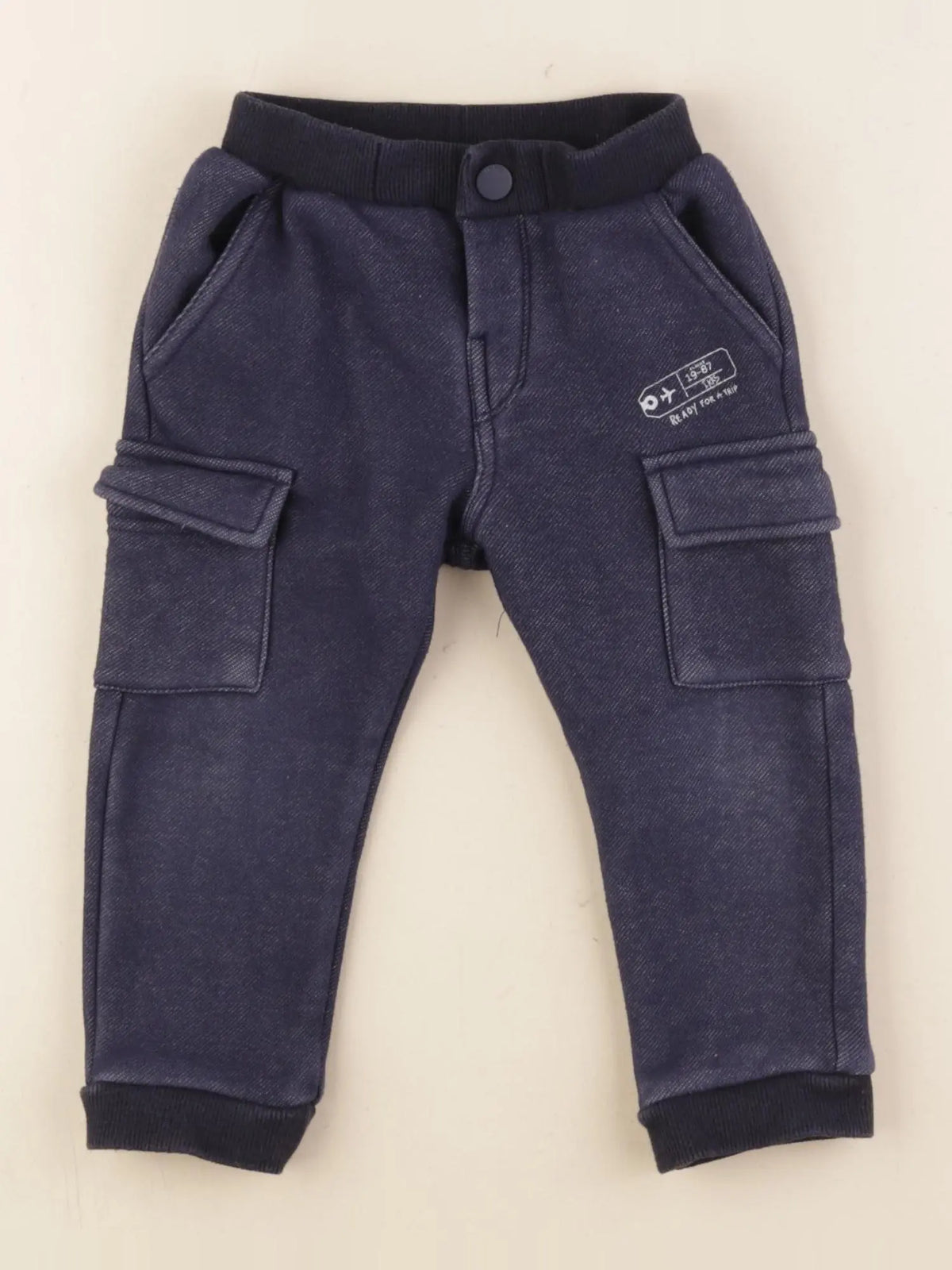 IKKS - pantalon doublé bleu - 18 mois