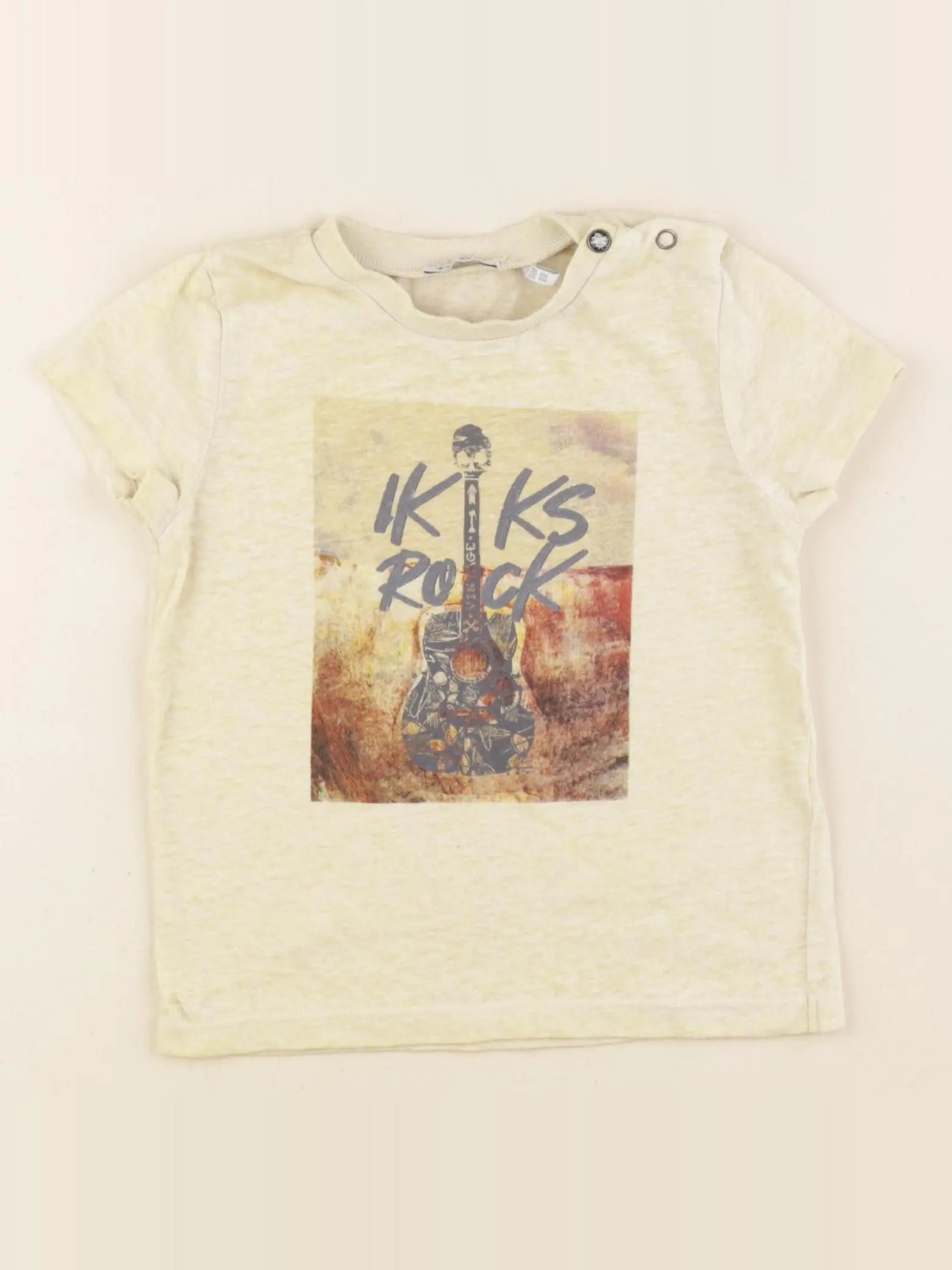 IKKS - tee-shirt jaune - 18 mois