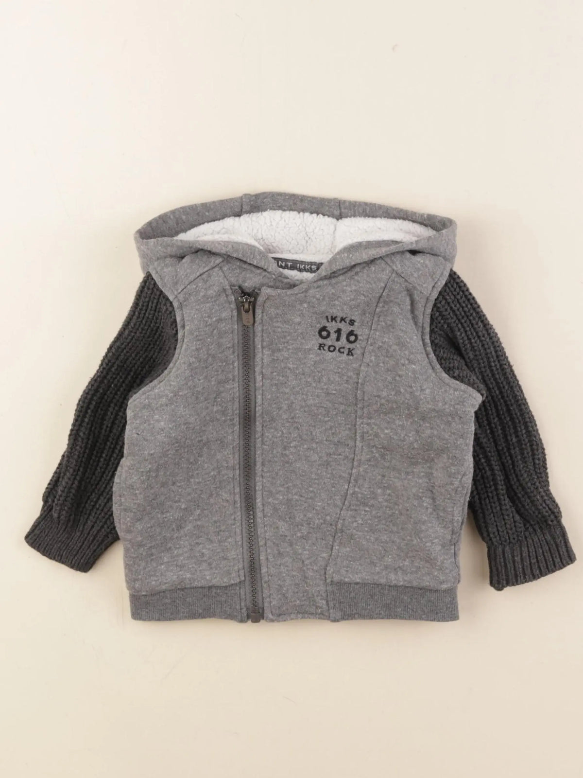 IKKS - sweat gris - 12 mois