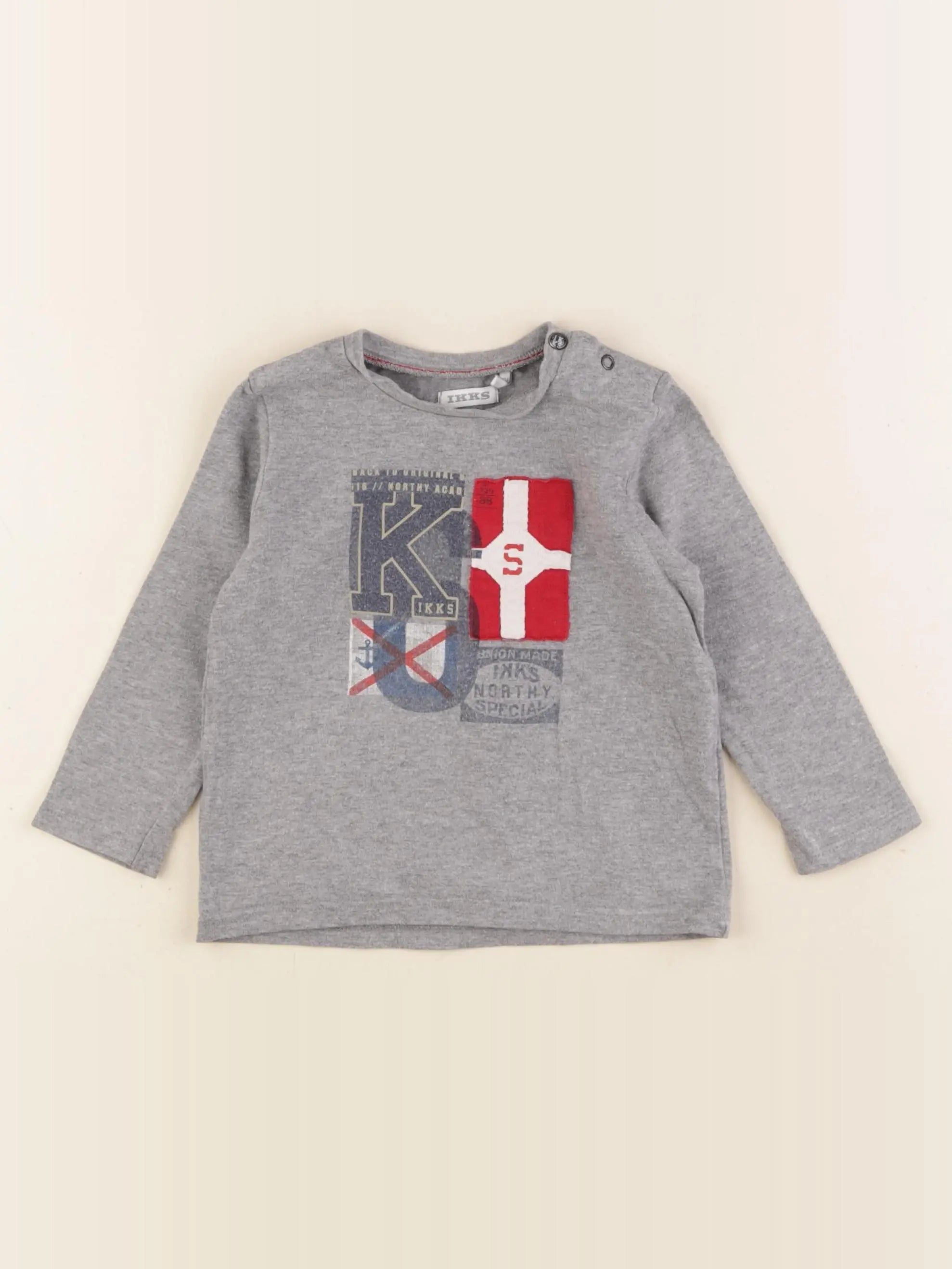 IKKS - tee-shirt gris - 18 mois