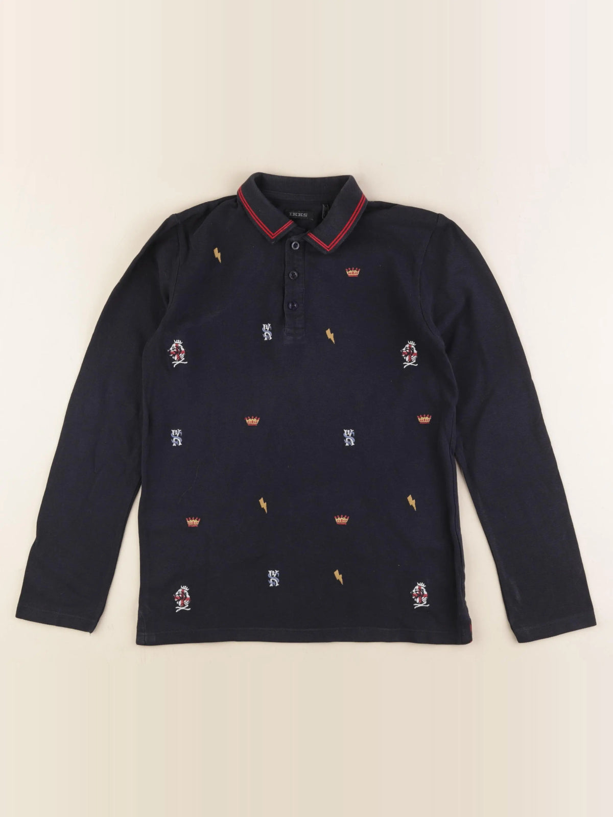 IKKS - polo bleu - 10 ans