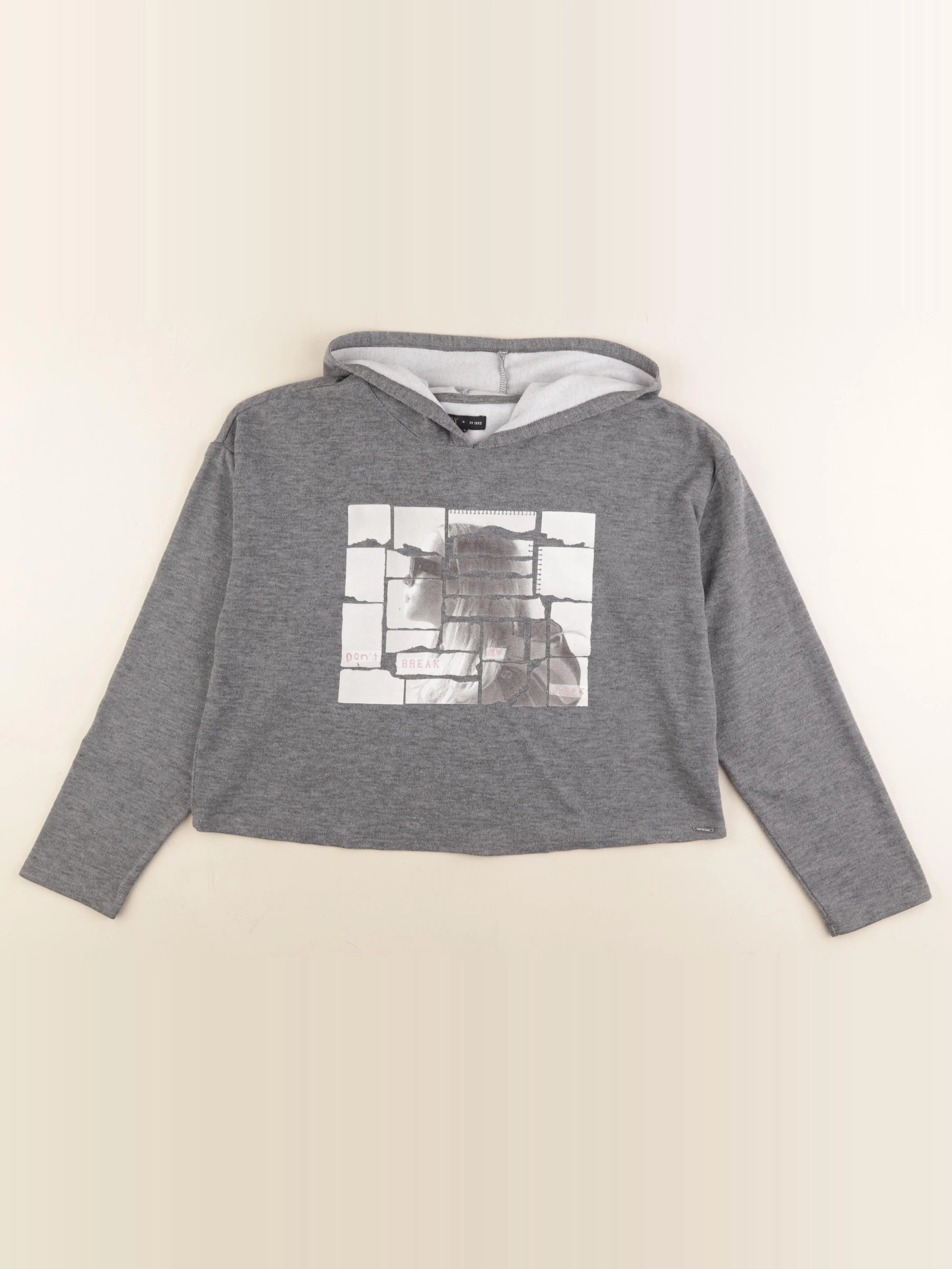 IKKS - sweat court gris - 16 ans