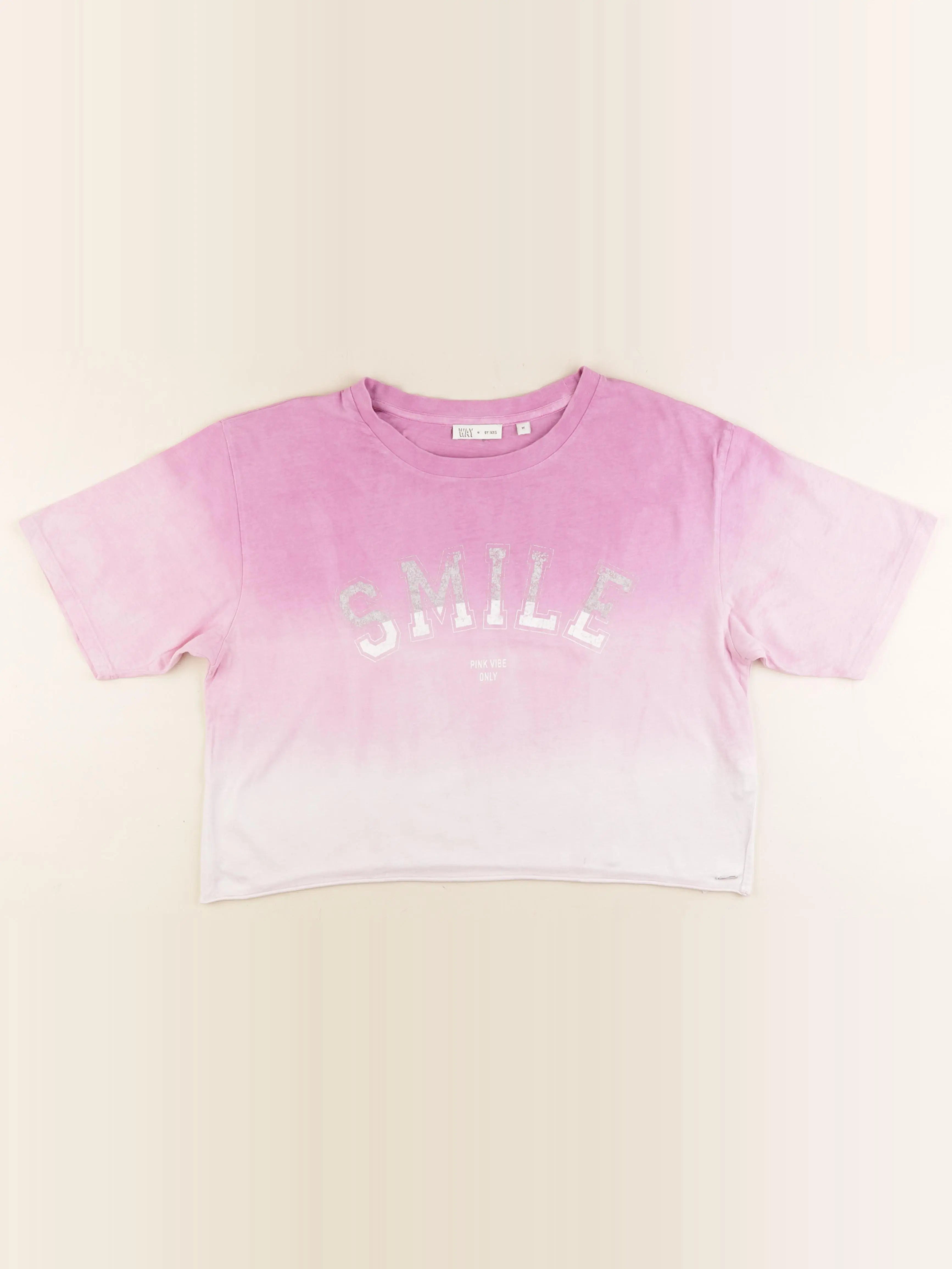 IKKS - tee-shirt crop toprose - 16 ans