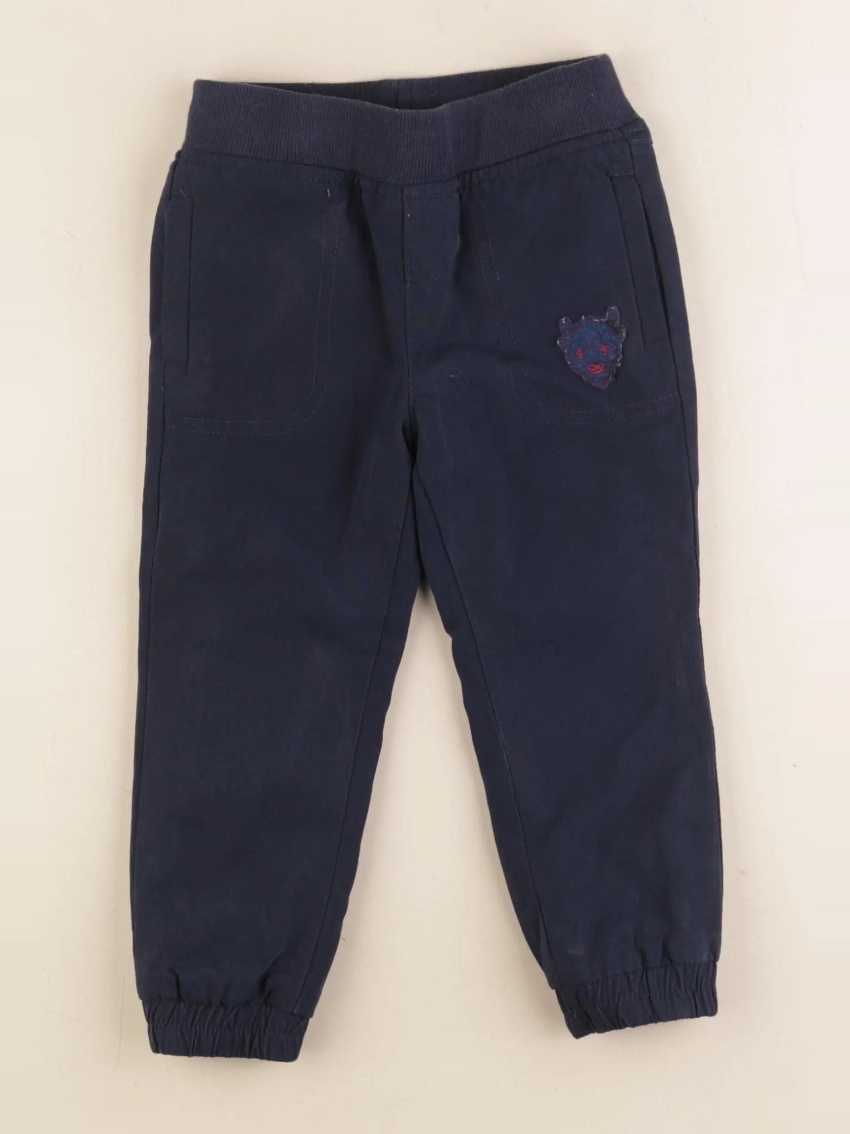 Vertbaudet - pantalon doublé bleu - 3 ans