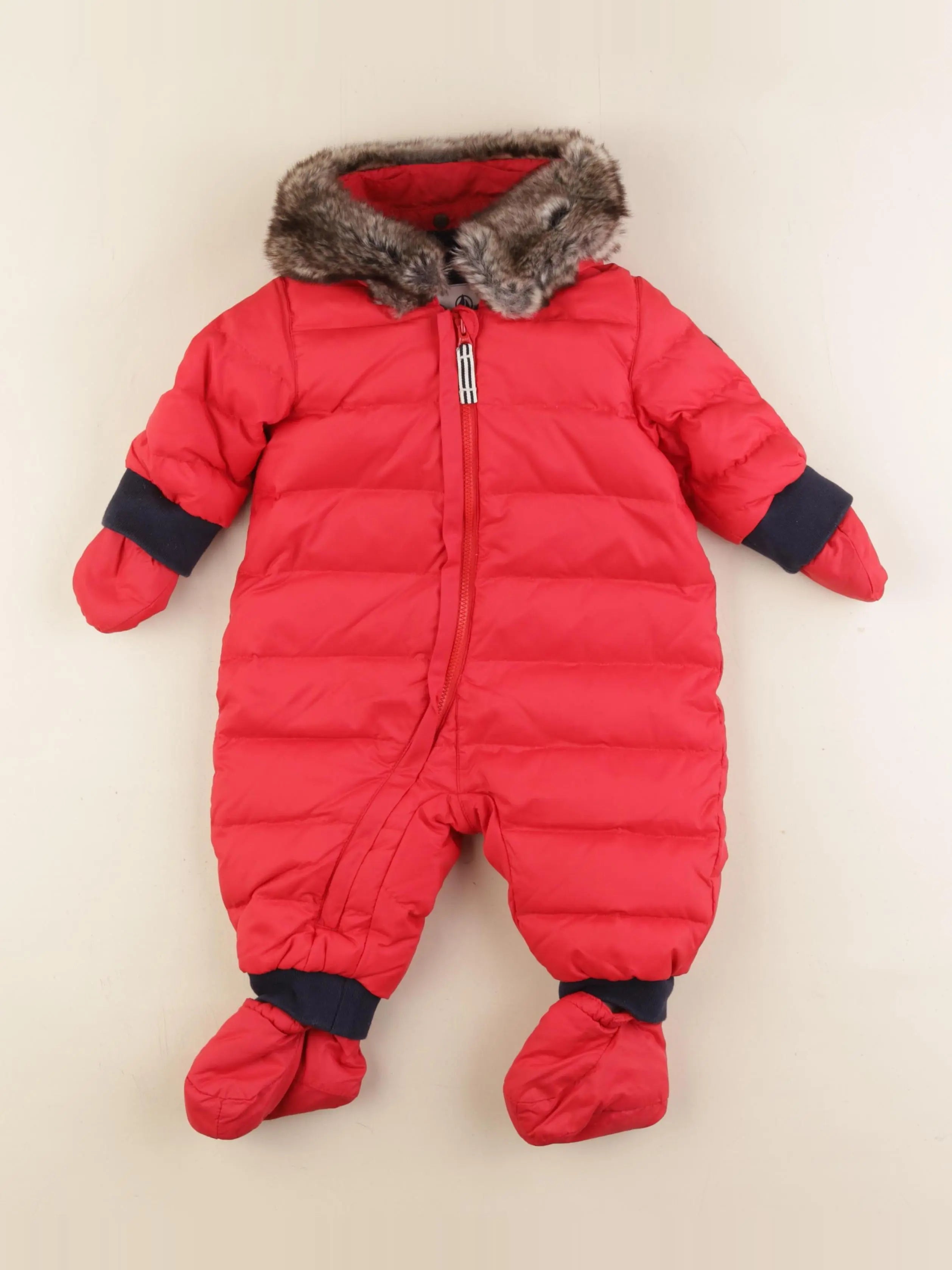 Petit Bateau - combi-pilote rouge - 6 mois