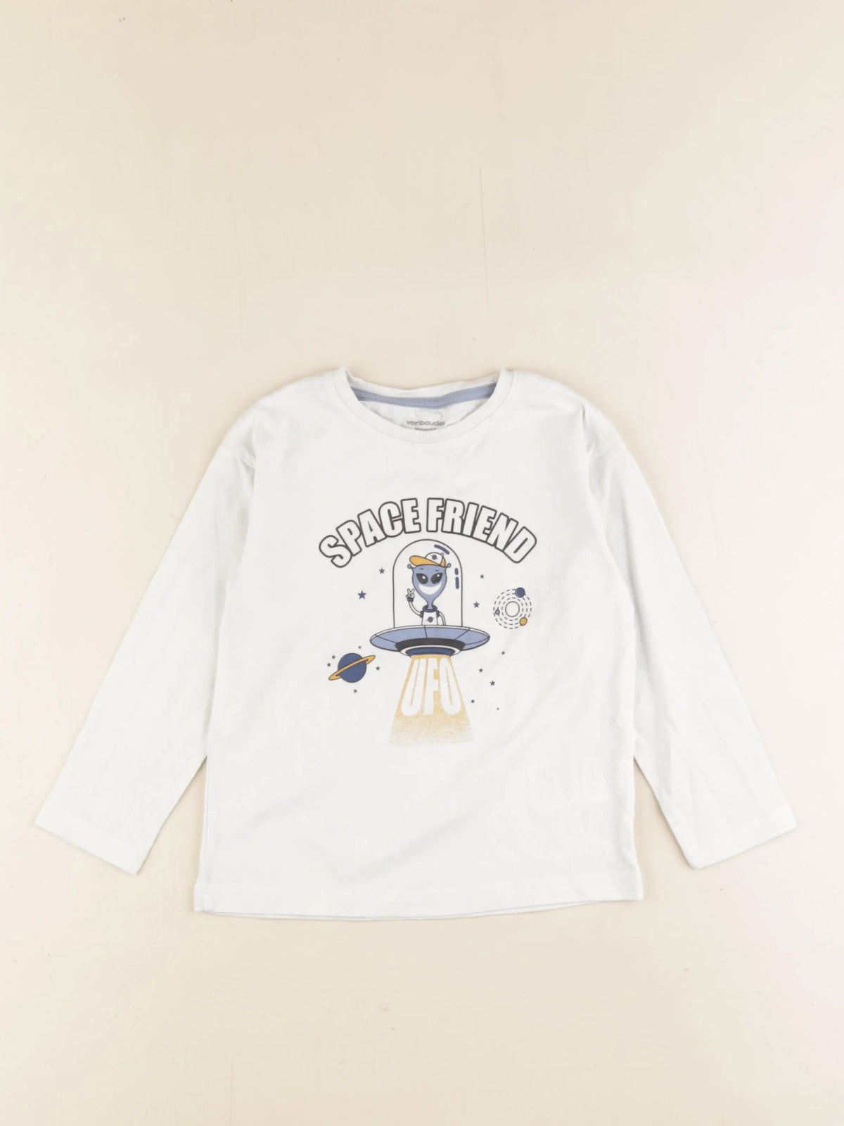 Vertbaudet - tee-shirt blanc - 4 ans