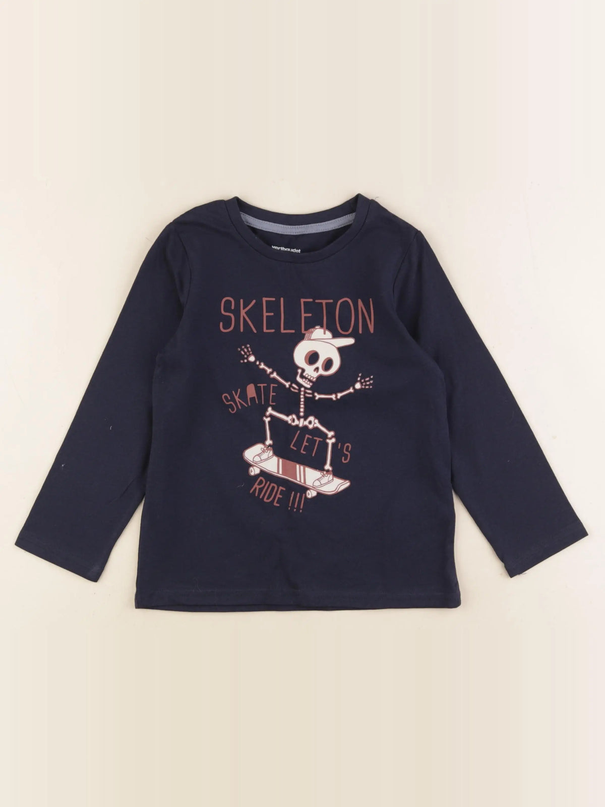 Vertbaudet - tee-shirt bleu - 4 ans