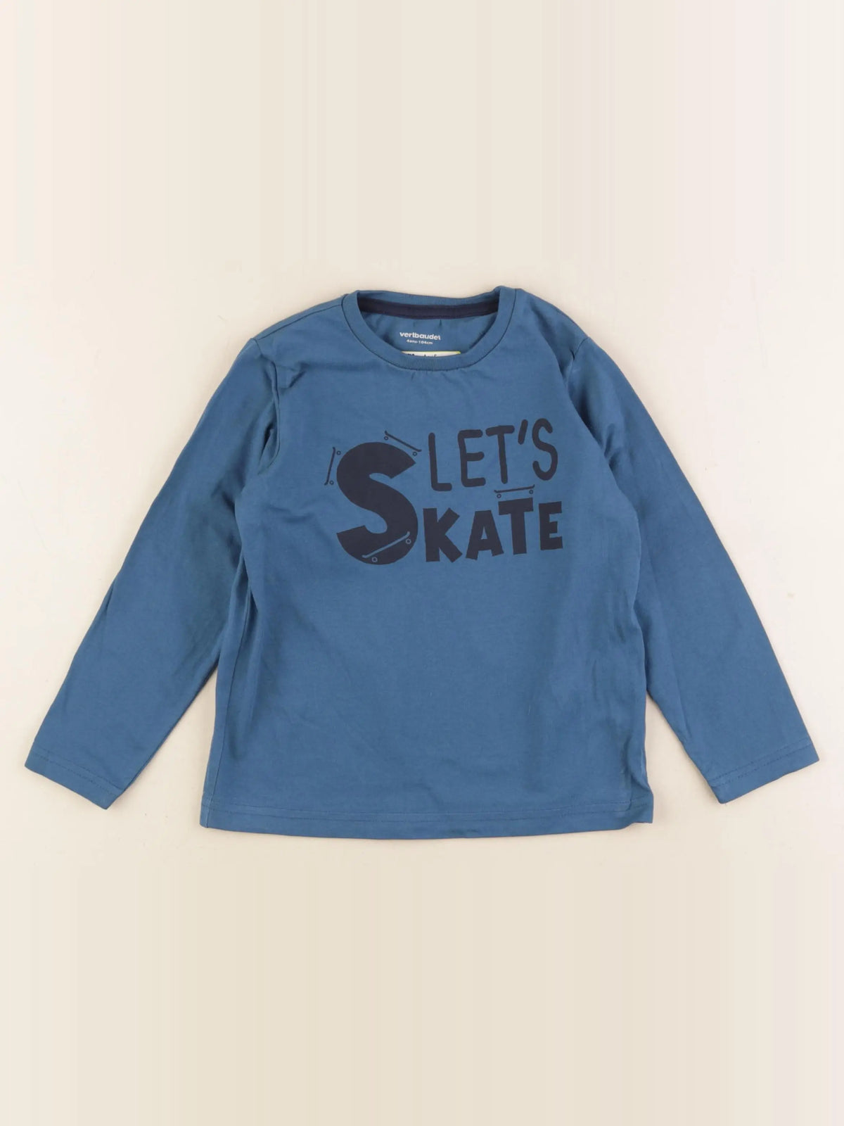 Vertbaudet - tee-shirt bleu - 4 ans