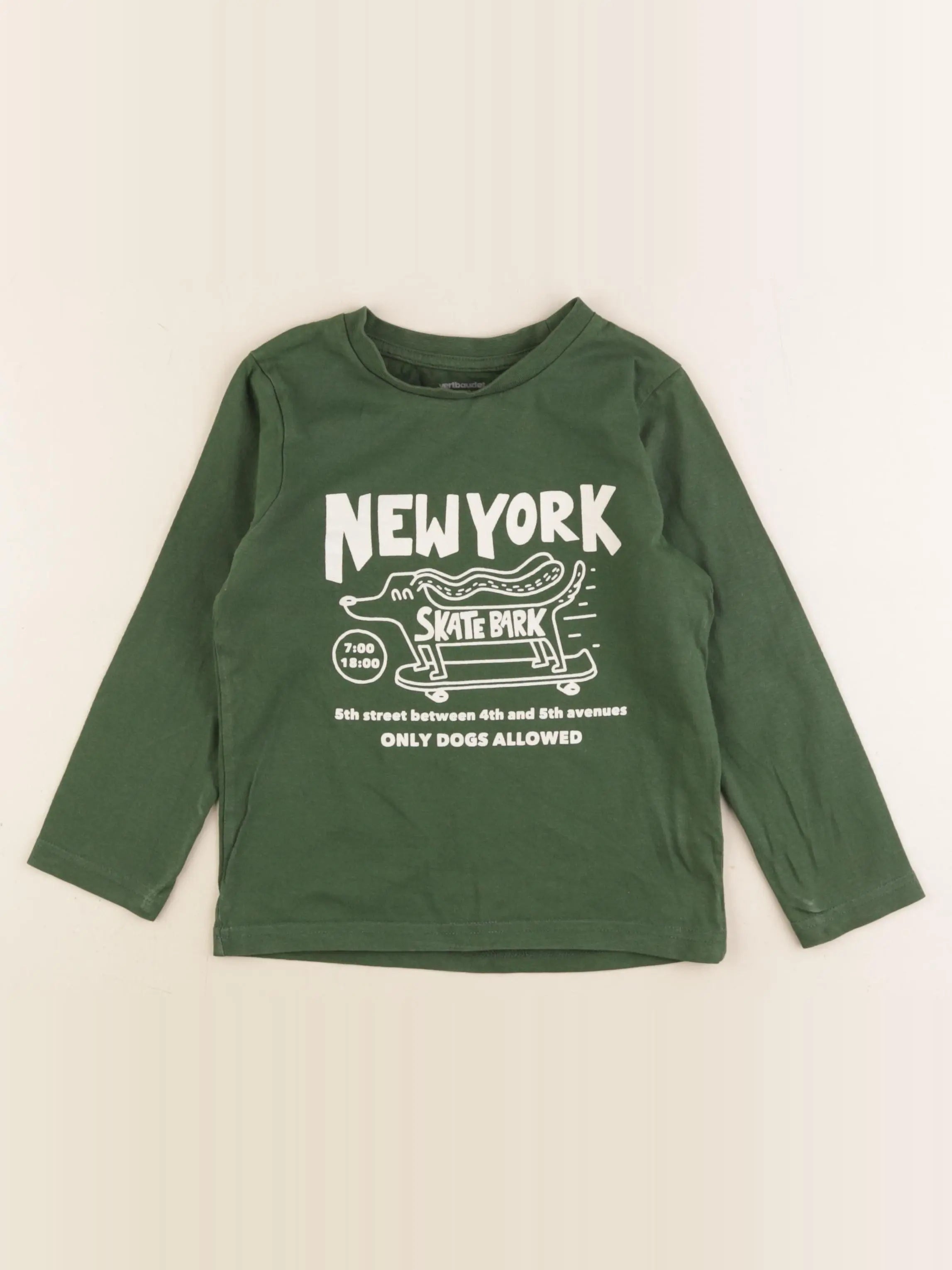 Vertbaudet - tee-shirt vert - 5 ans