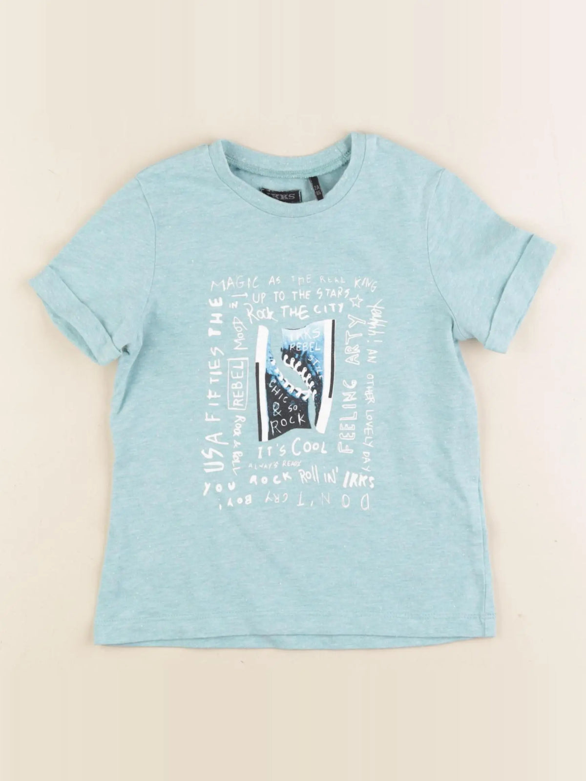IKKS - tee-shirt bleu - 2 ans