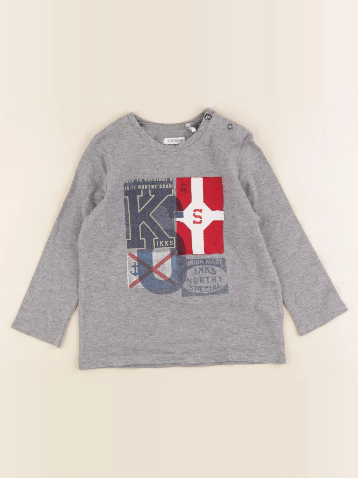 IKKS - tee-shirt gris - 2 ans