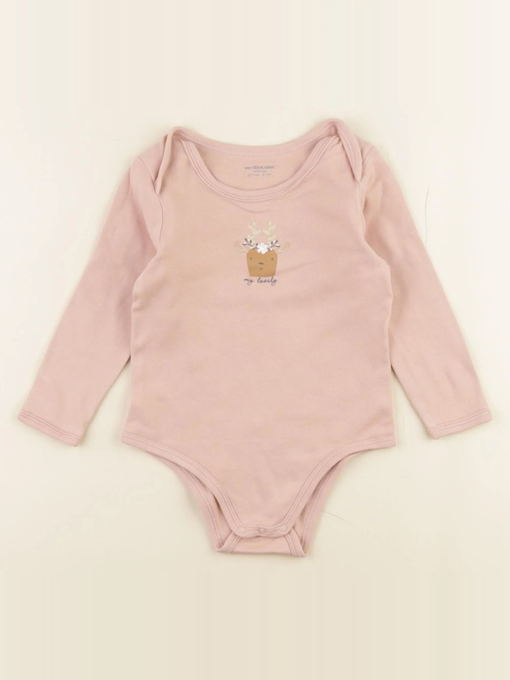 Vertbaudet - body rose - 36 mois