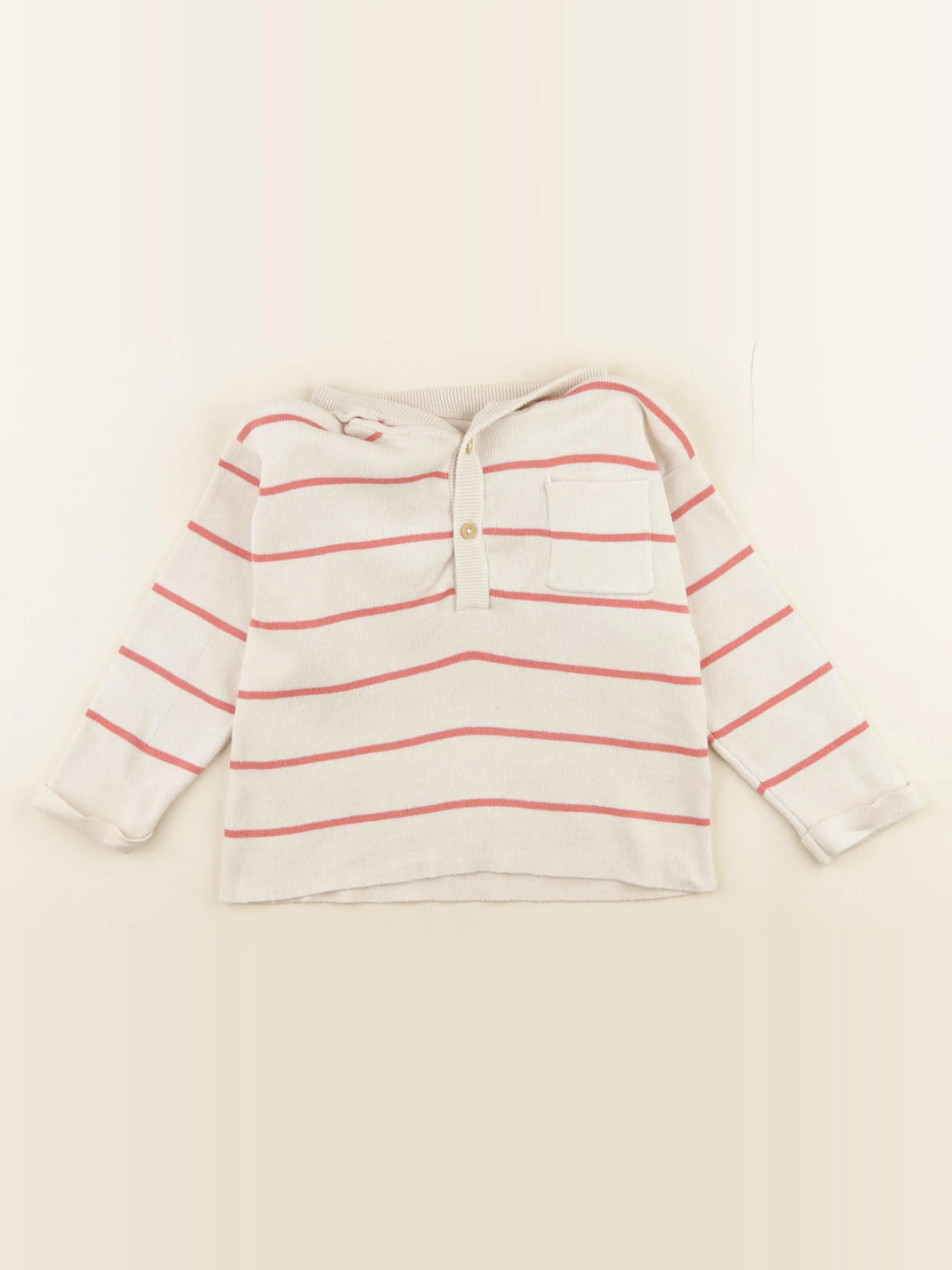Vertbaudet - pull beige - 3 ans