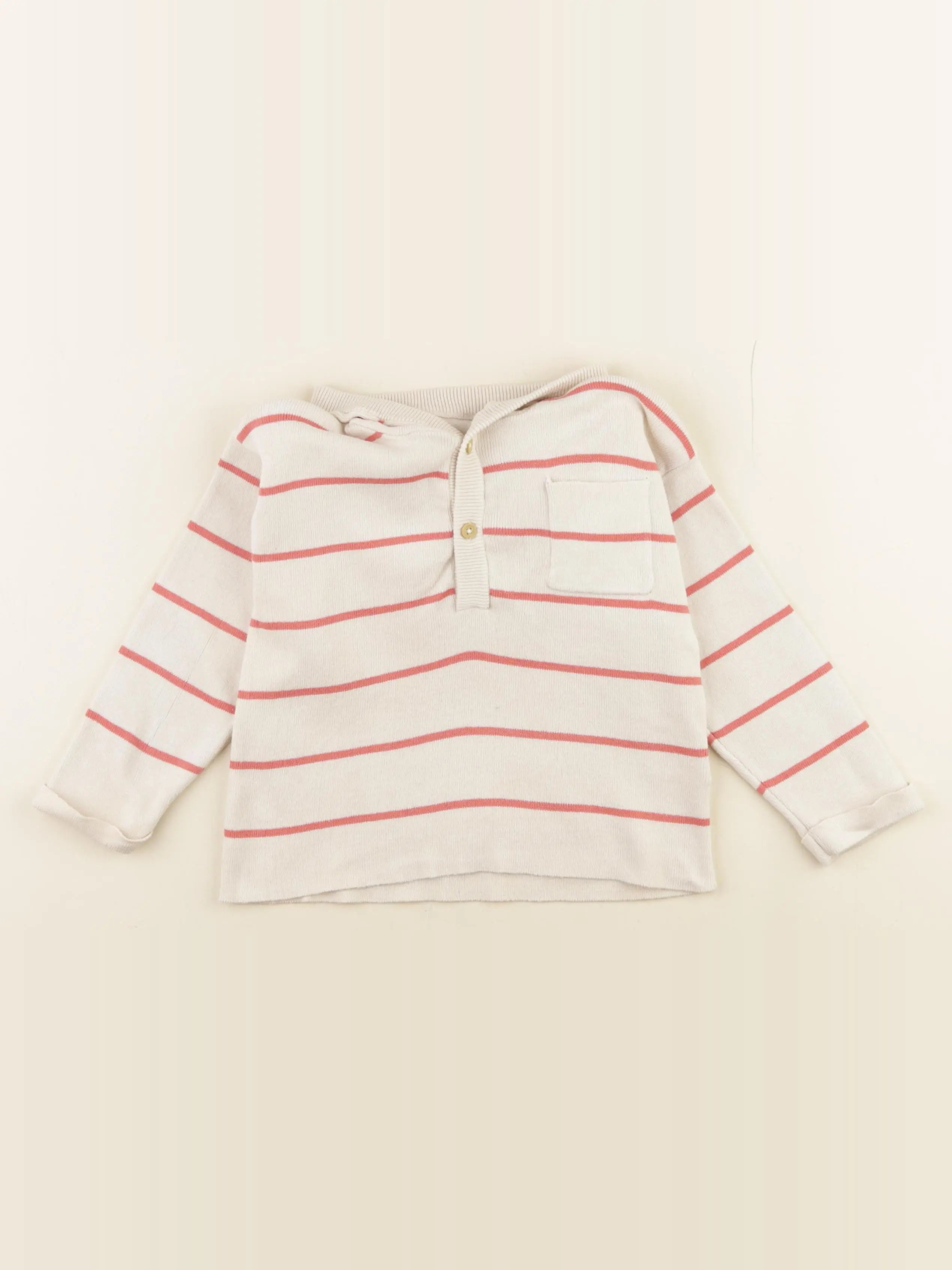 Vertbaudet - pull beige - 3 ans