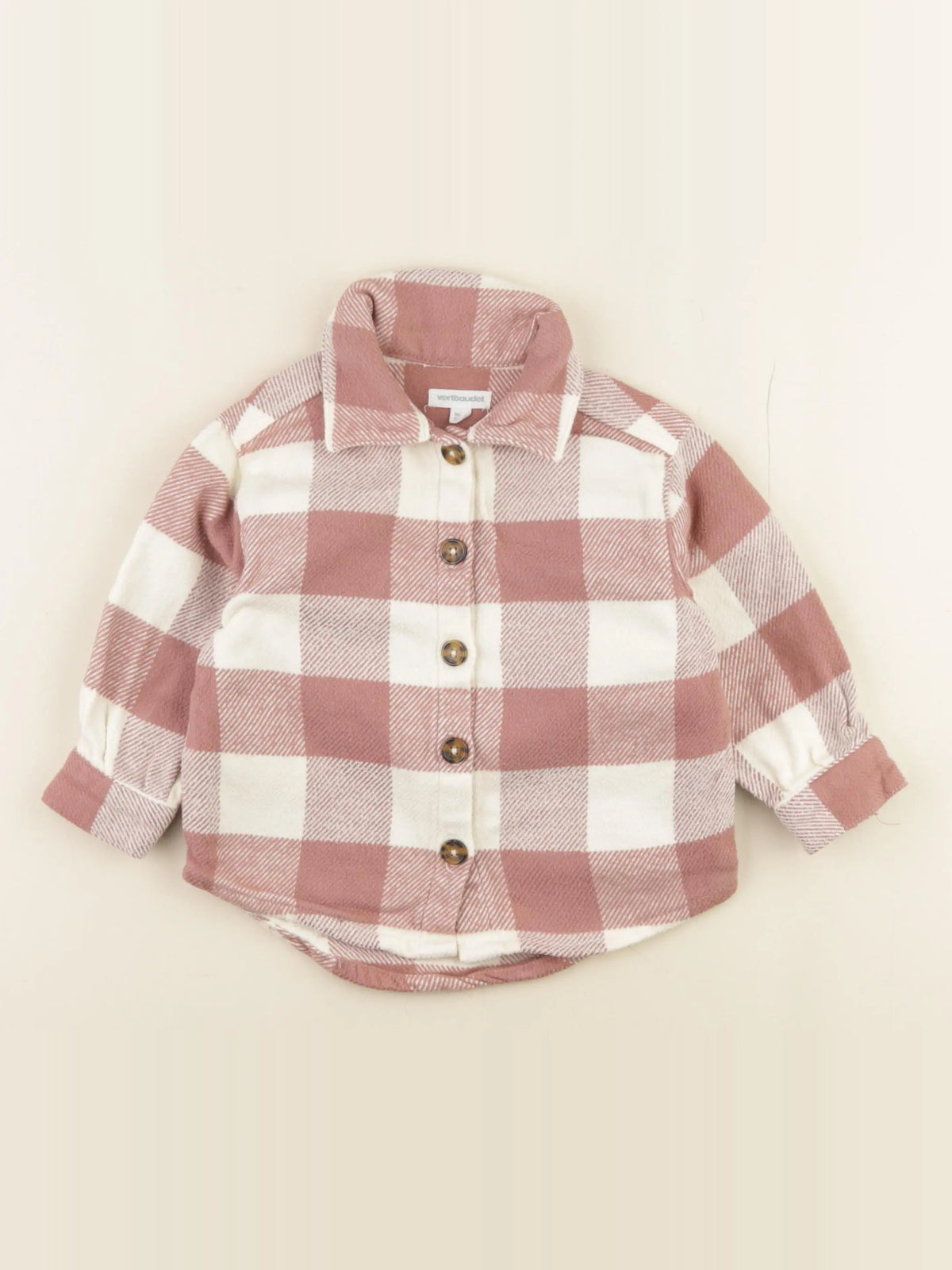 Vertbaudet - chemise rose - 2 ans