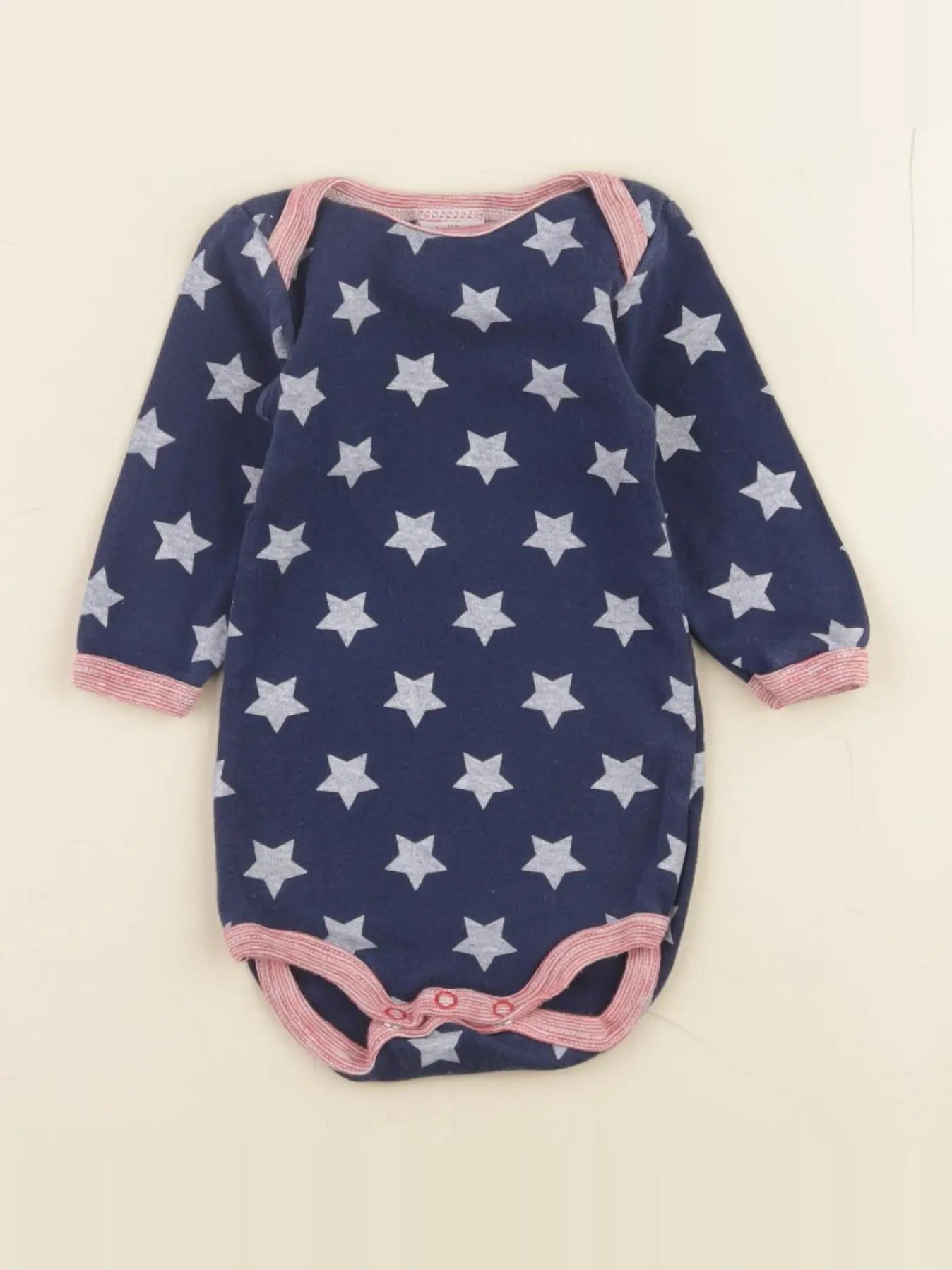 Petit Bateau - body bleu - 3 mois