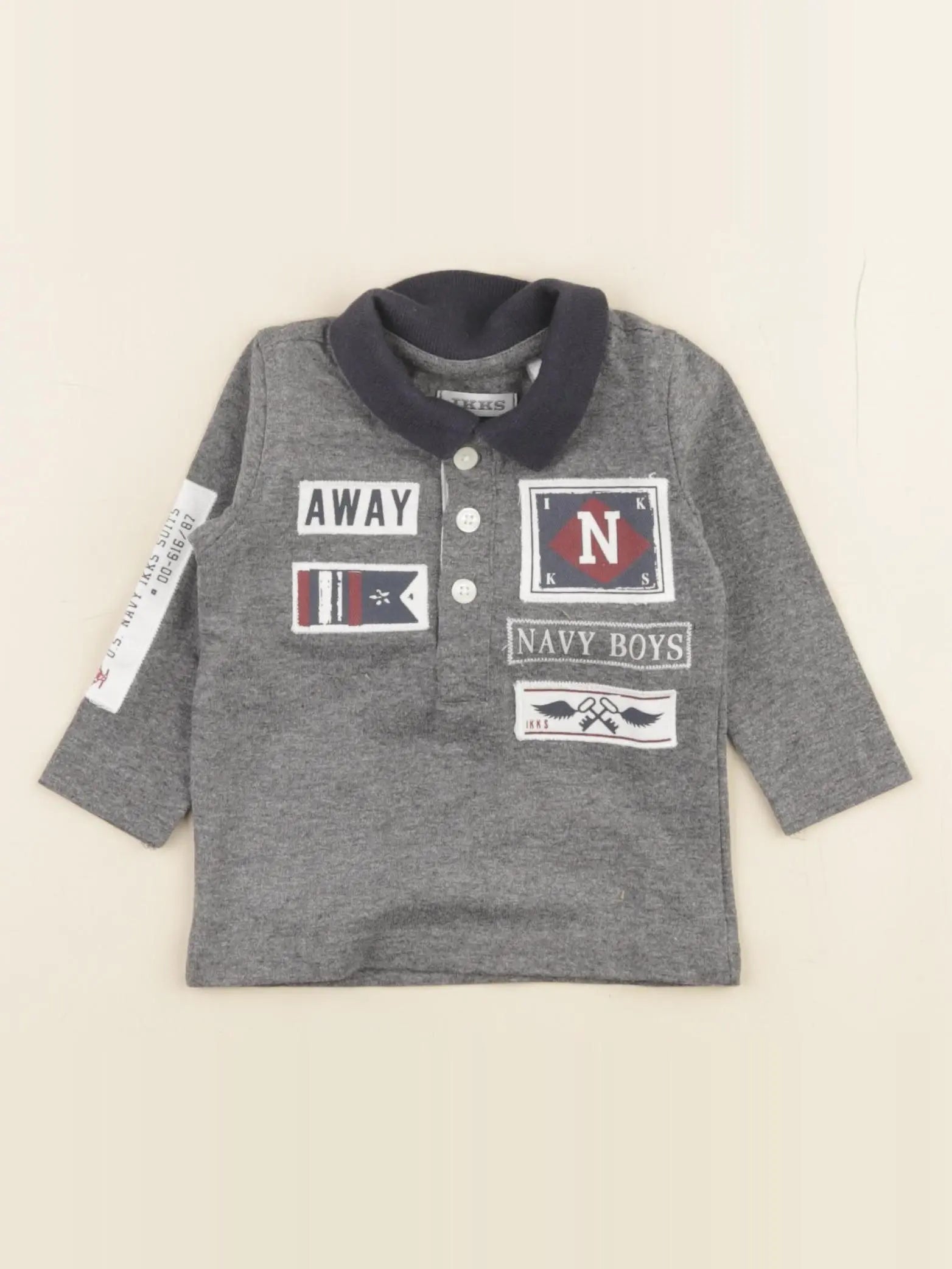 IKKS - polo gris - 3 mois