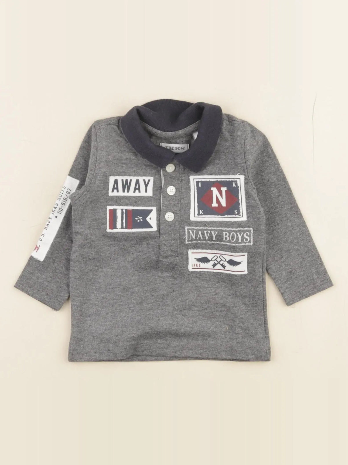 IKKS - polo gris - 3 mois
