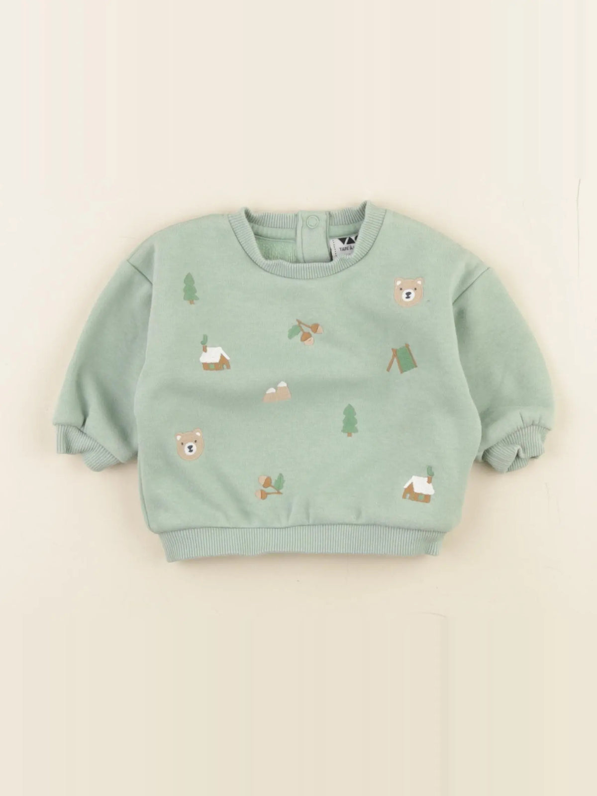 Tape à l'oeil - sweat vert - 3 mois