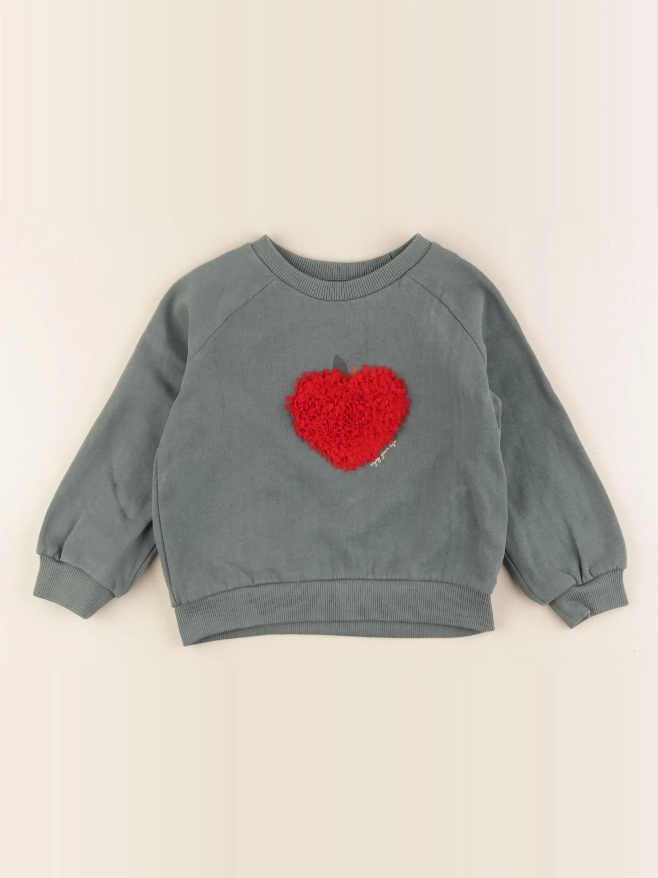 Vertbaudet - sweat vert - 3 ans