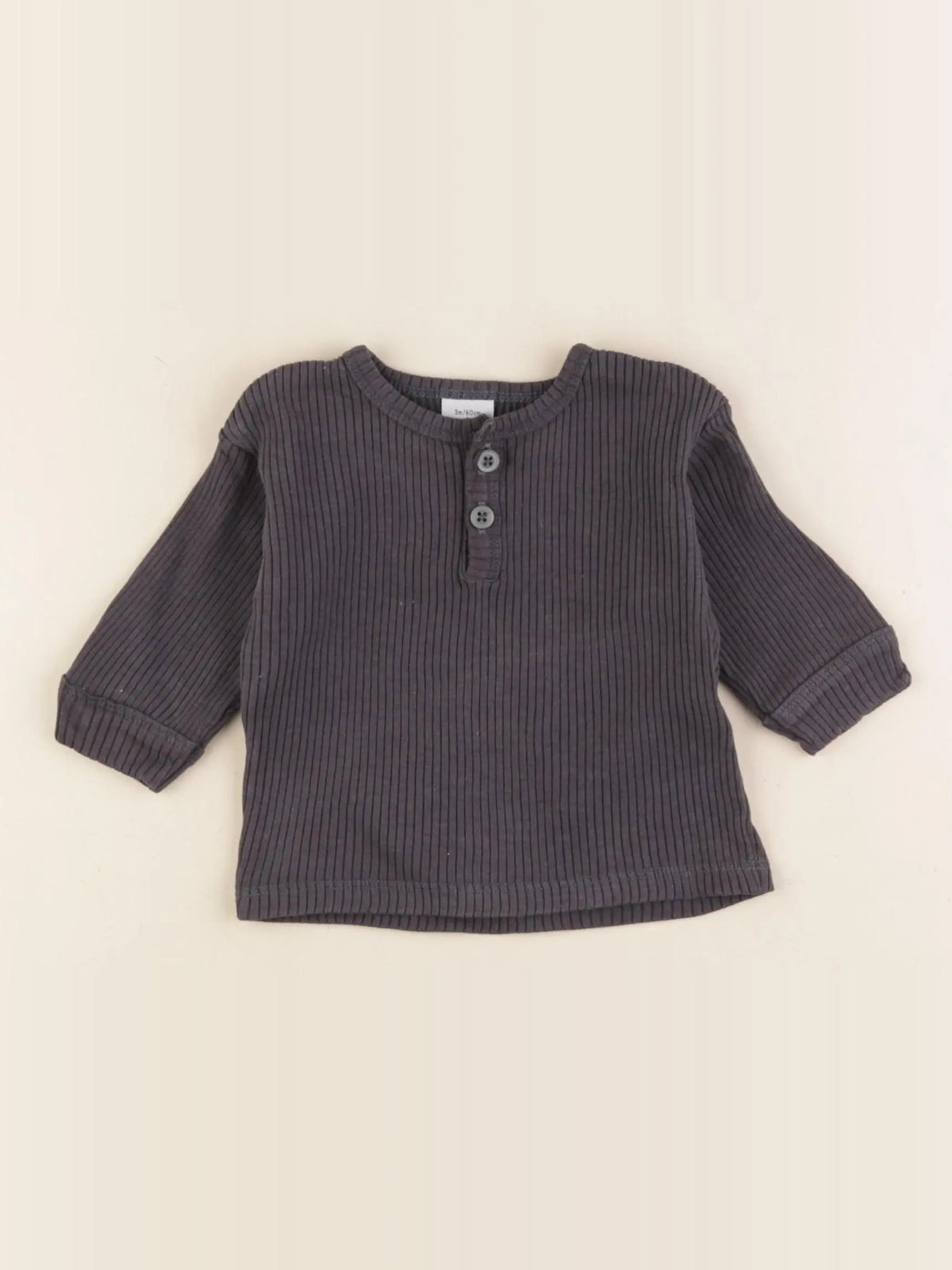 Petit Bateau - tee-shirt gris - 3 mois