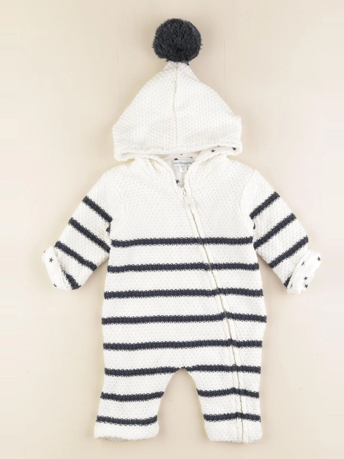 Vertbaudet - combinaison blanc - 3 mois