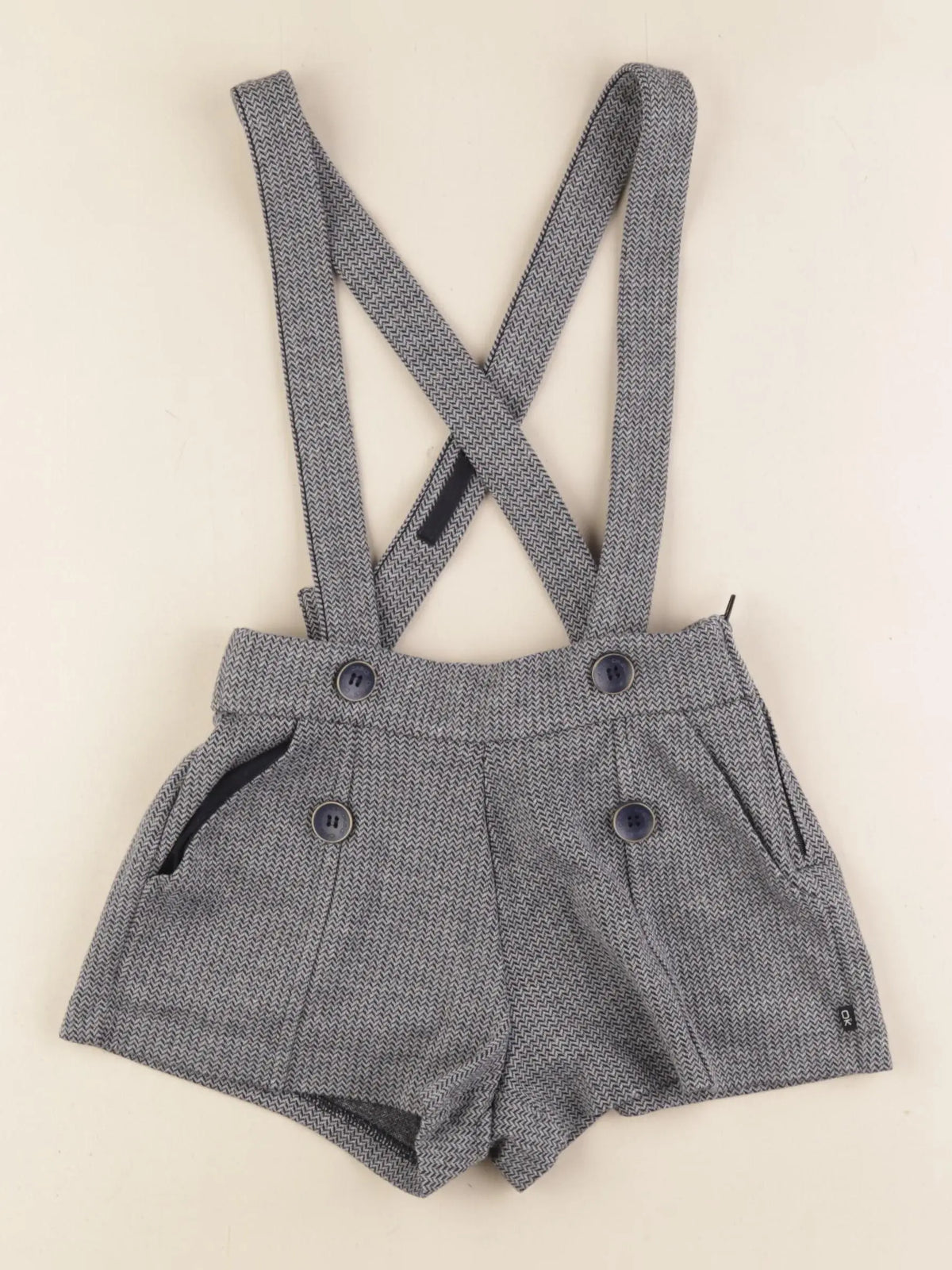 Okaidi - short jaune, gris - 7 ans