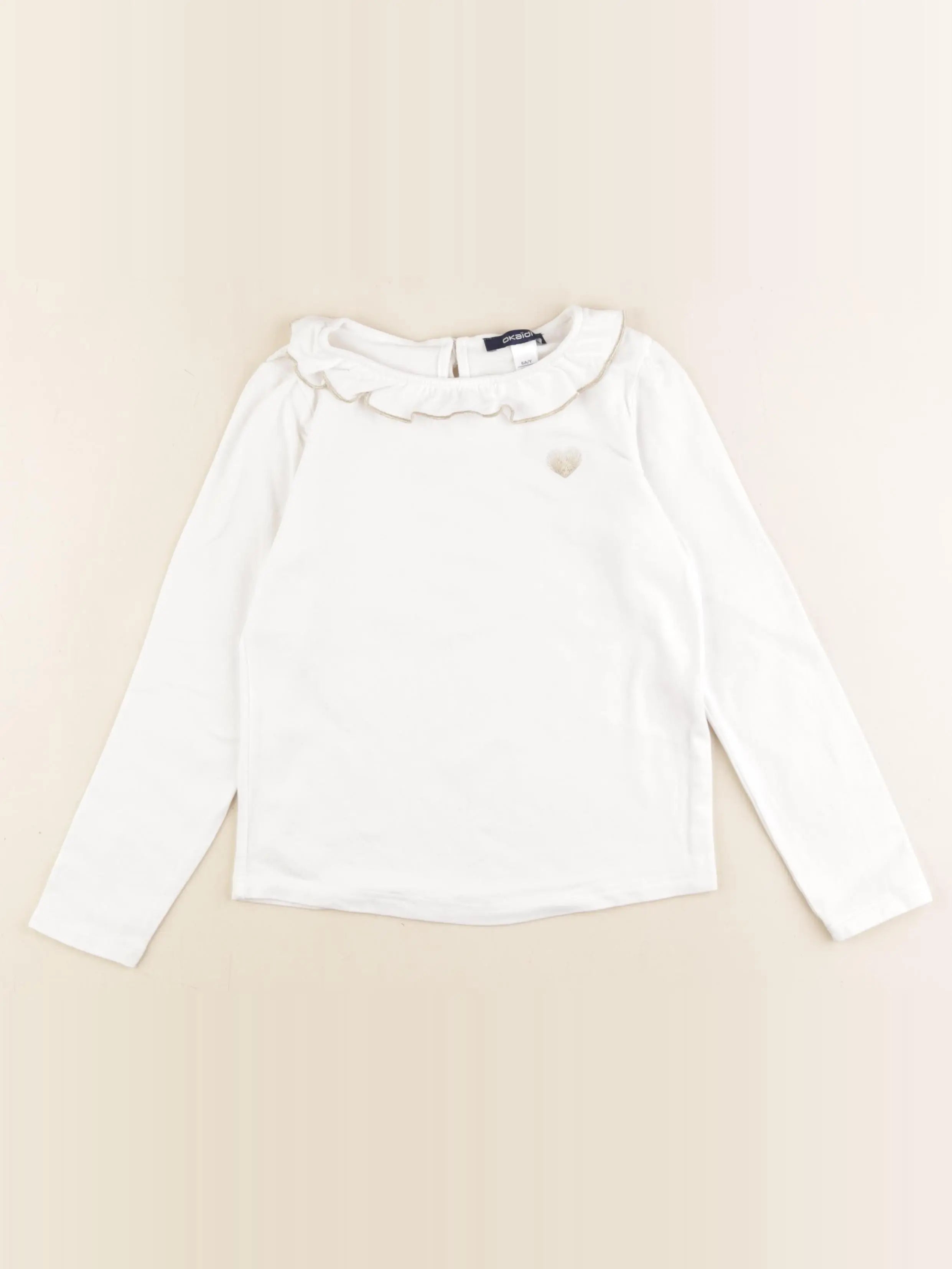 Okaidi - tee-shirt blanc - 6 ans