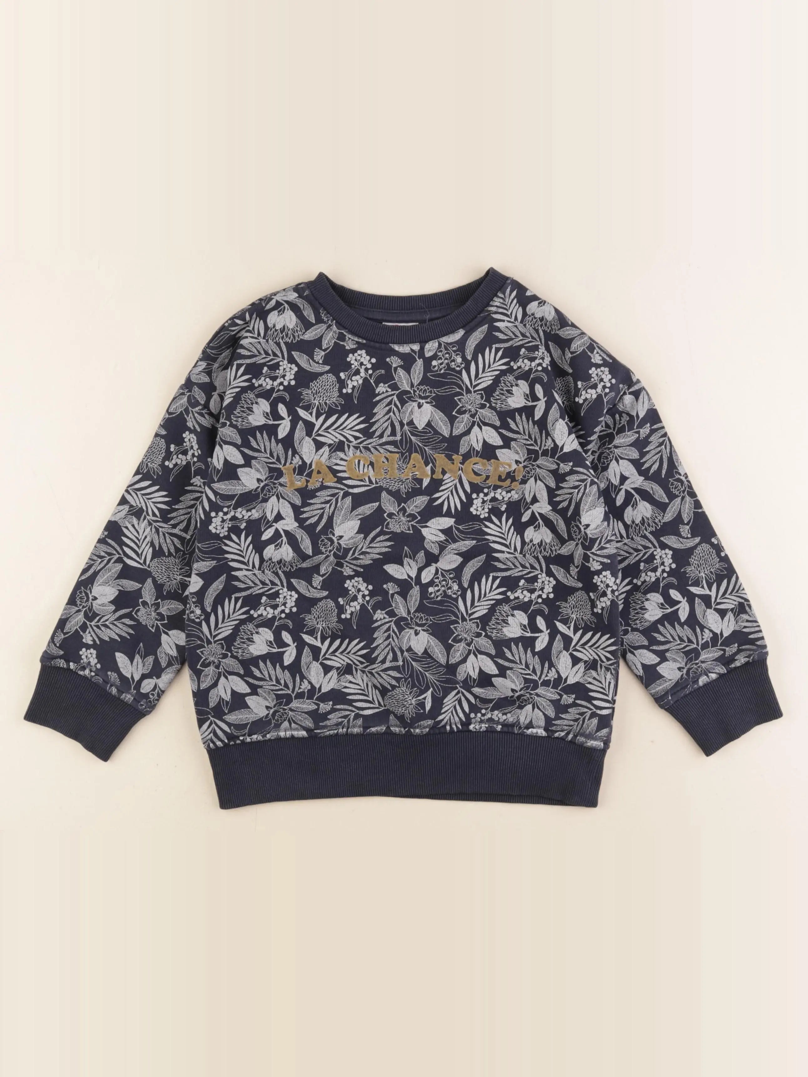 Tape à l'oeil - sweat bleu - 6 ans