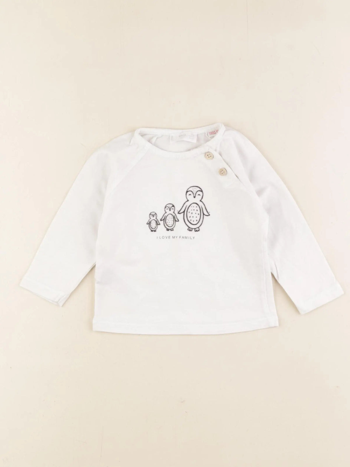 Mango - tee-shirt blanc - 3/6 mois